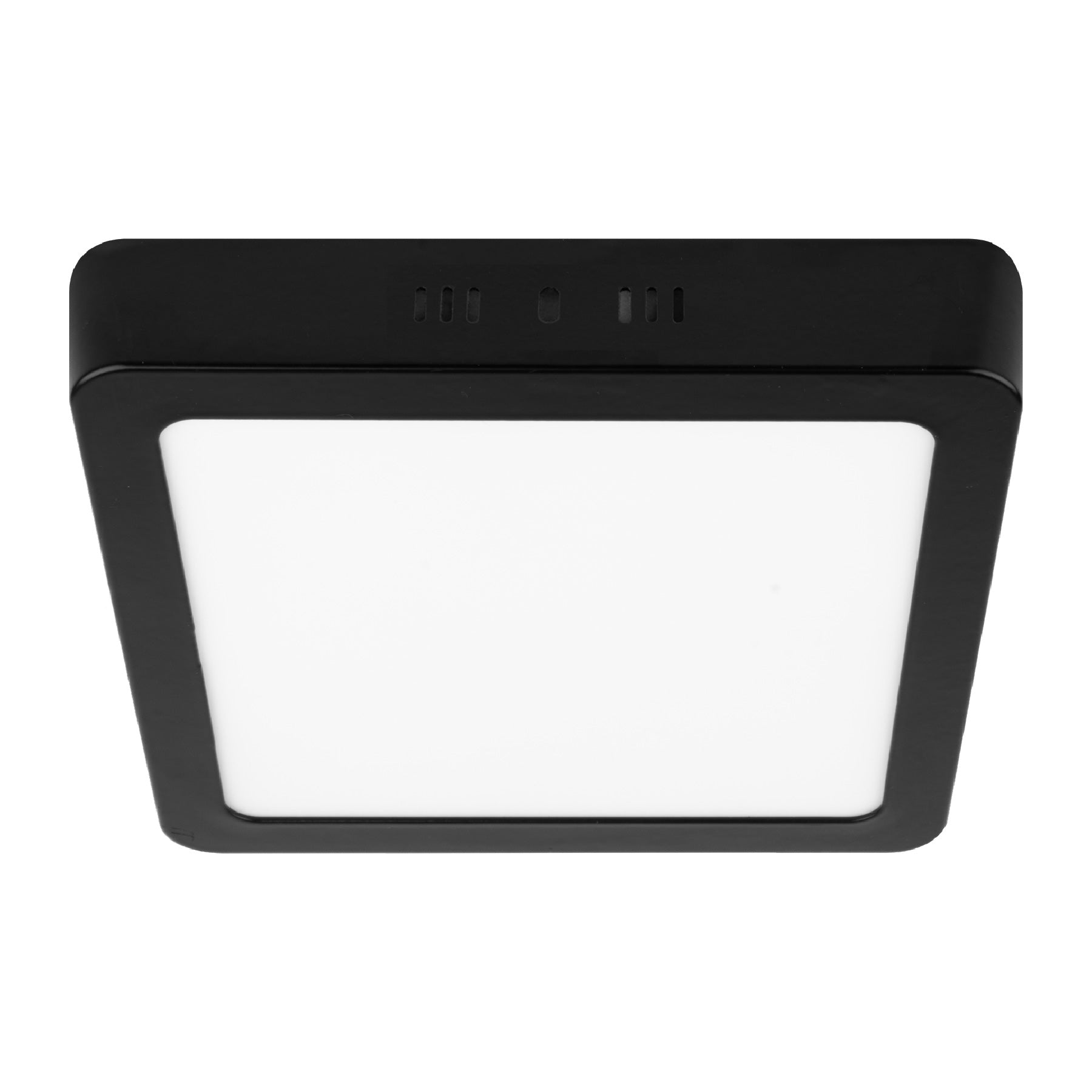 Luminario LED tipo plafón 18 W, cuadrado, luz de día, negro