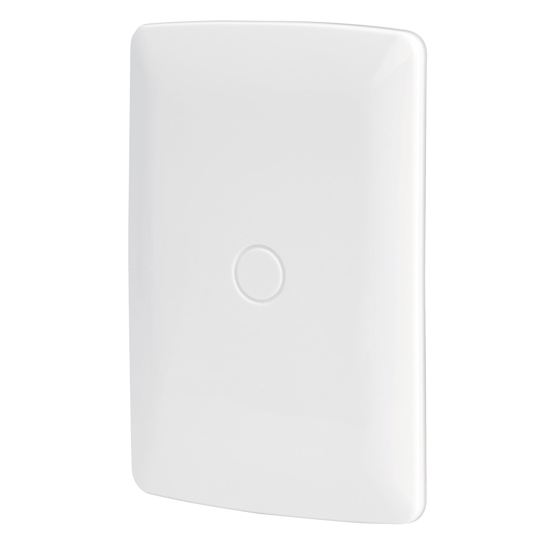 Placa de ABS, ciega, línea Italiana, color blanco, Volteck