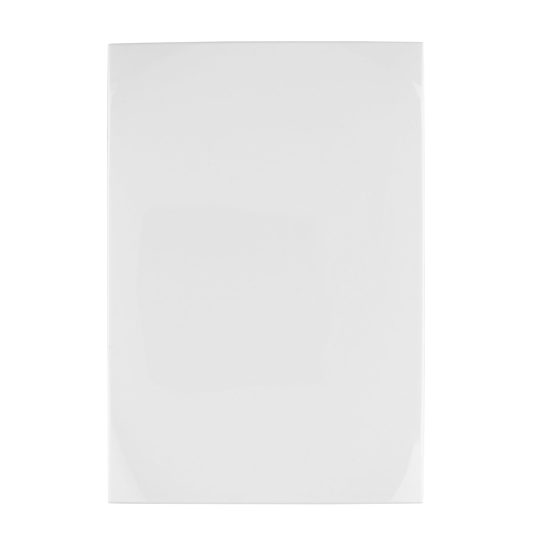 Placa de ABS ciega, línea Oslo, color blanco, Volteck