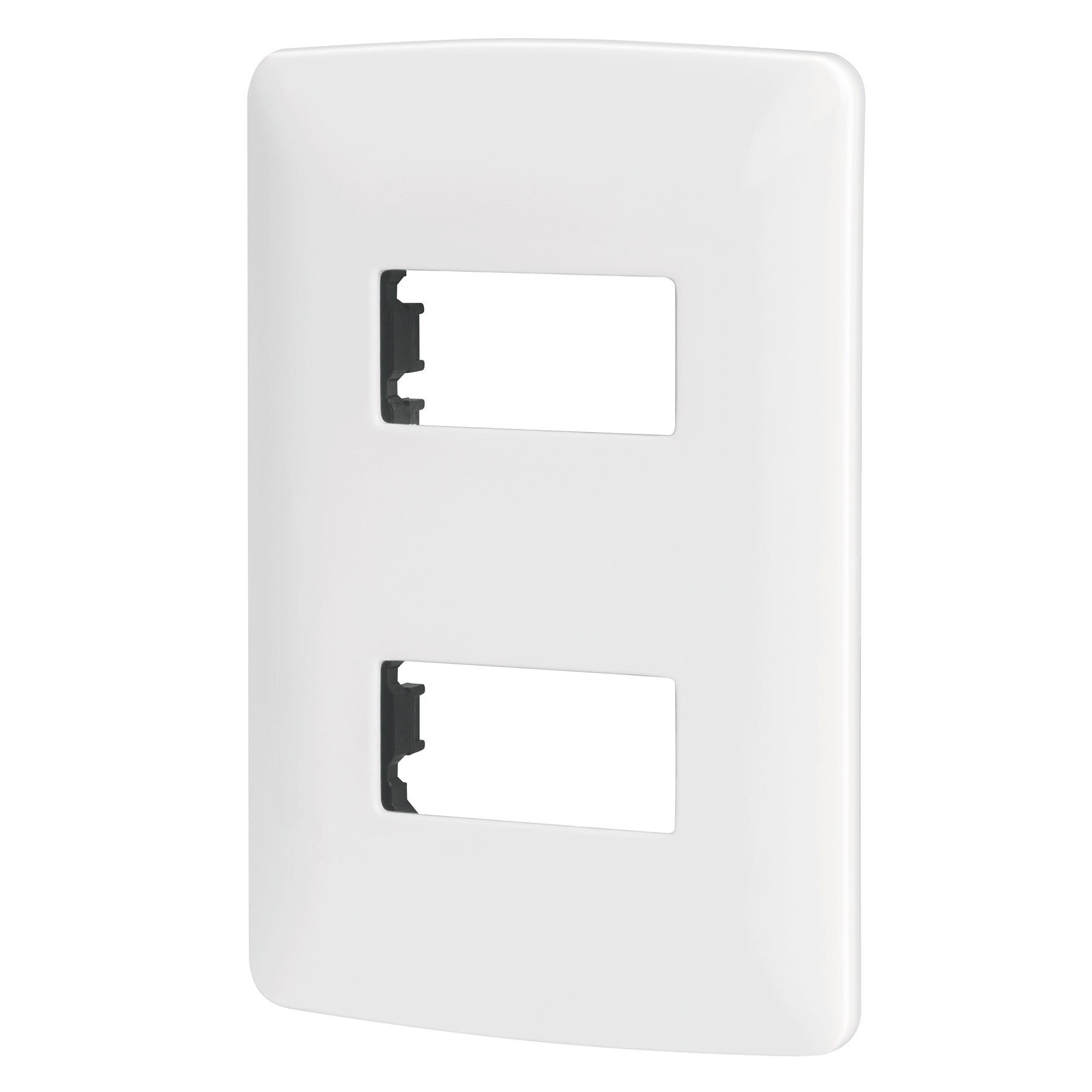 Placa 2 módeloulos de ABS, línea Italiana, color blanco