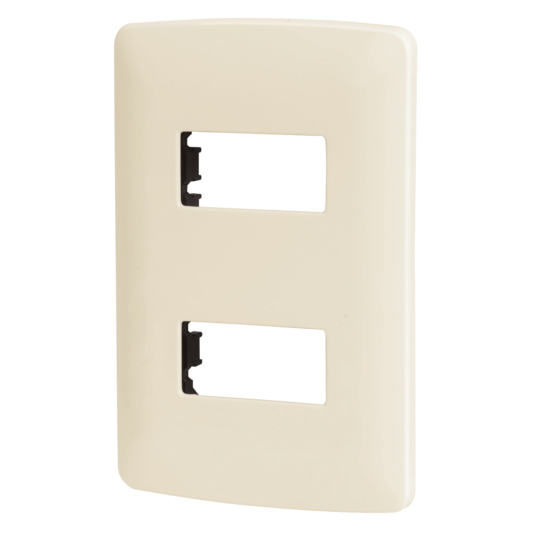 Placa 2 módeloulos de ABS, línea Italiana, color marfil