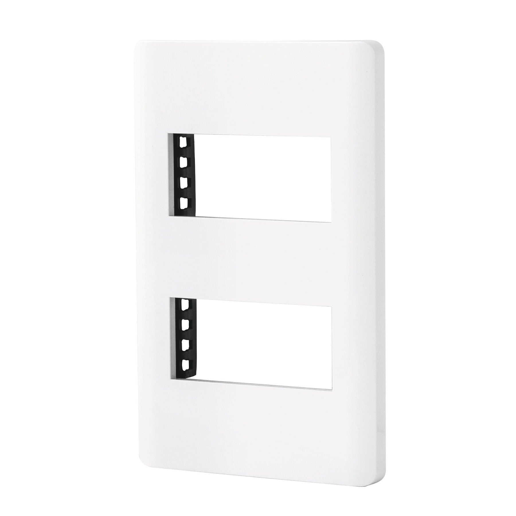 Placa blanca de 2 ventanas 1 módeloulo, línea Lisboa, Volteck
