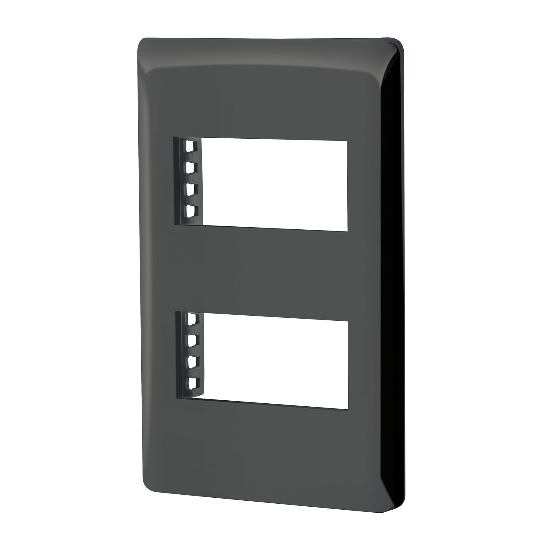 Placa negra de 2 ventanas 1 módeloulo, línea Lisboa, Volteck