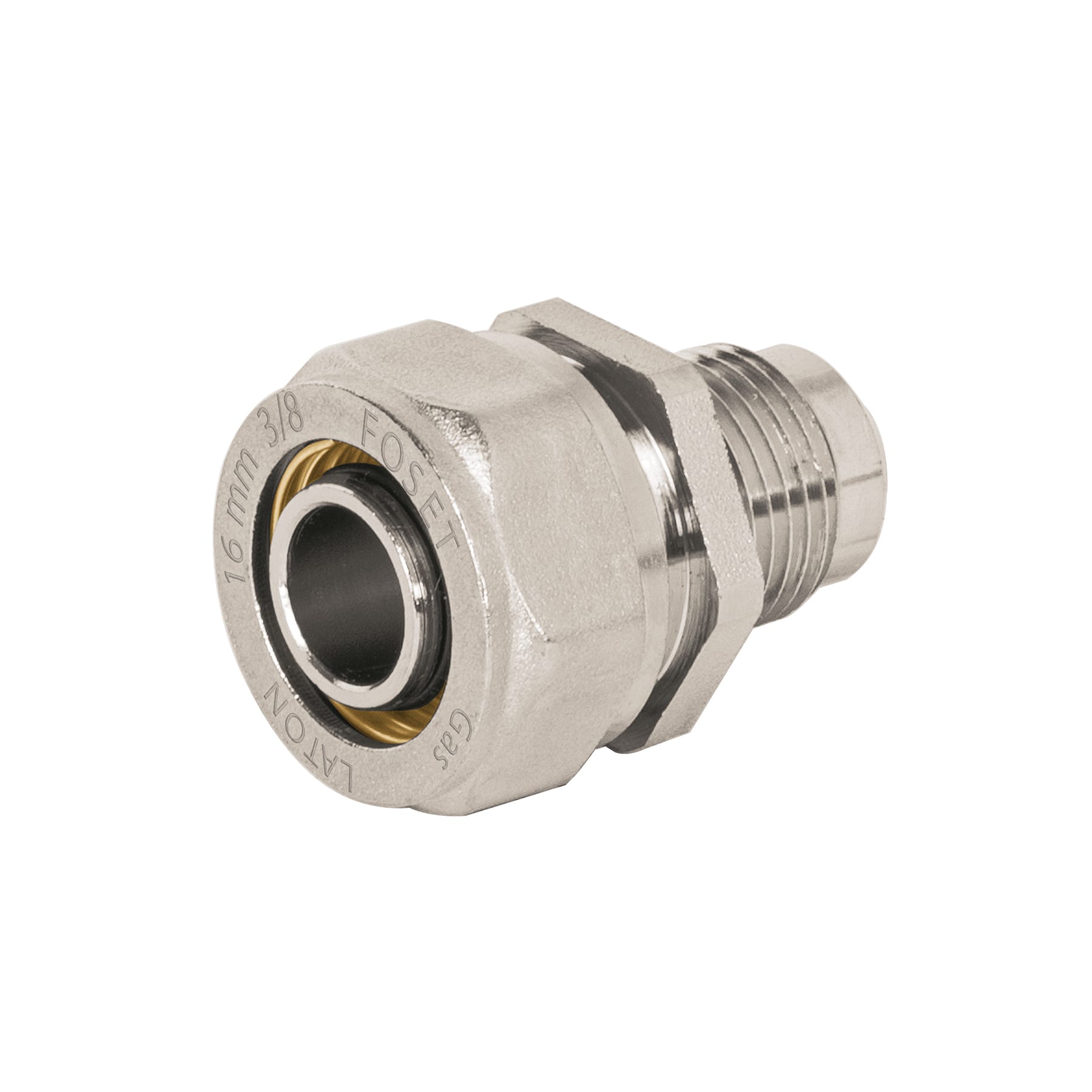 Conector para PEALPE, 3/8" a flare 3/8", Foset