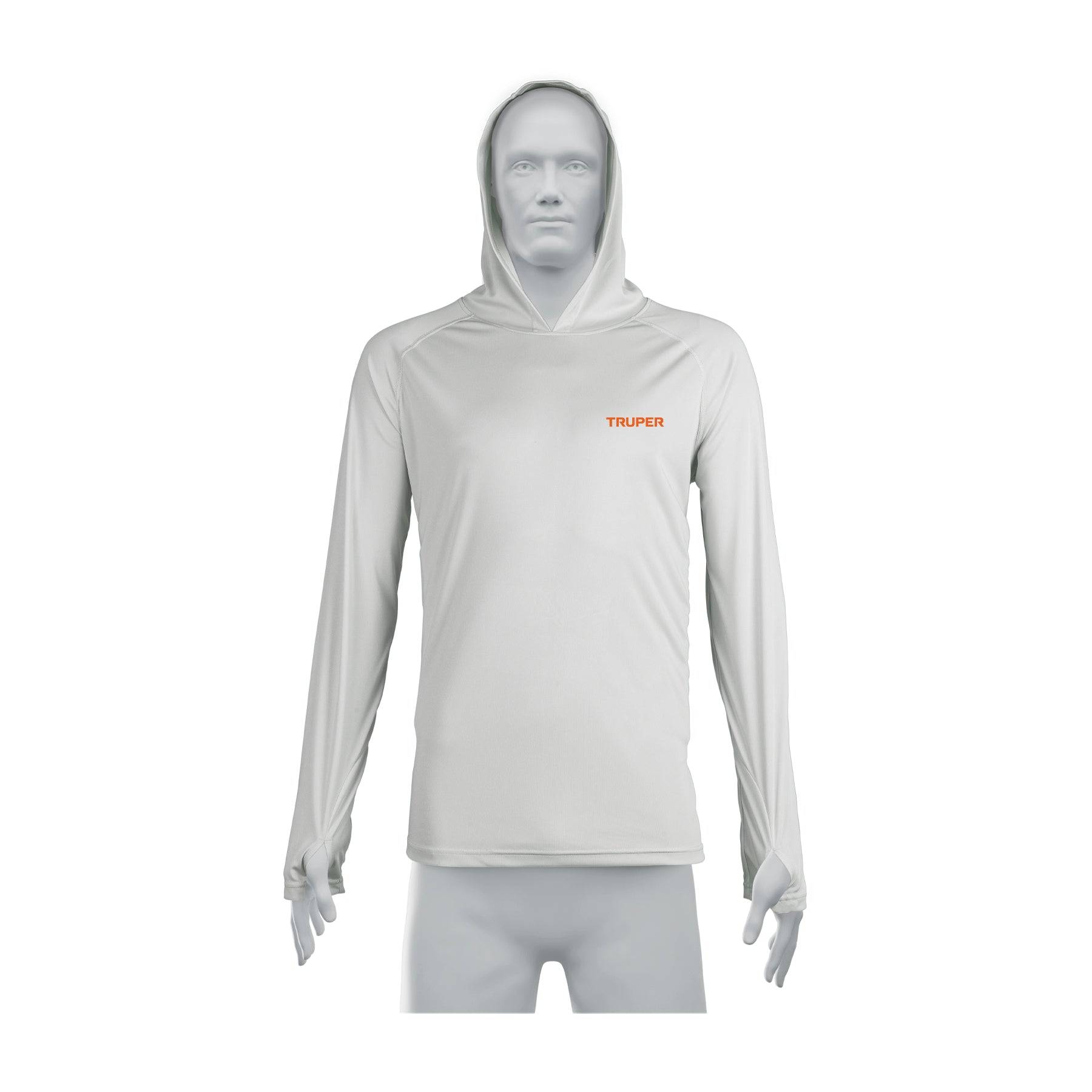 Playera protección solar,m. larga, con gorro, hombre,EG, Truper