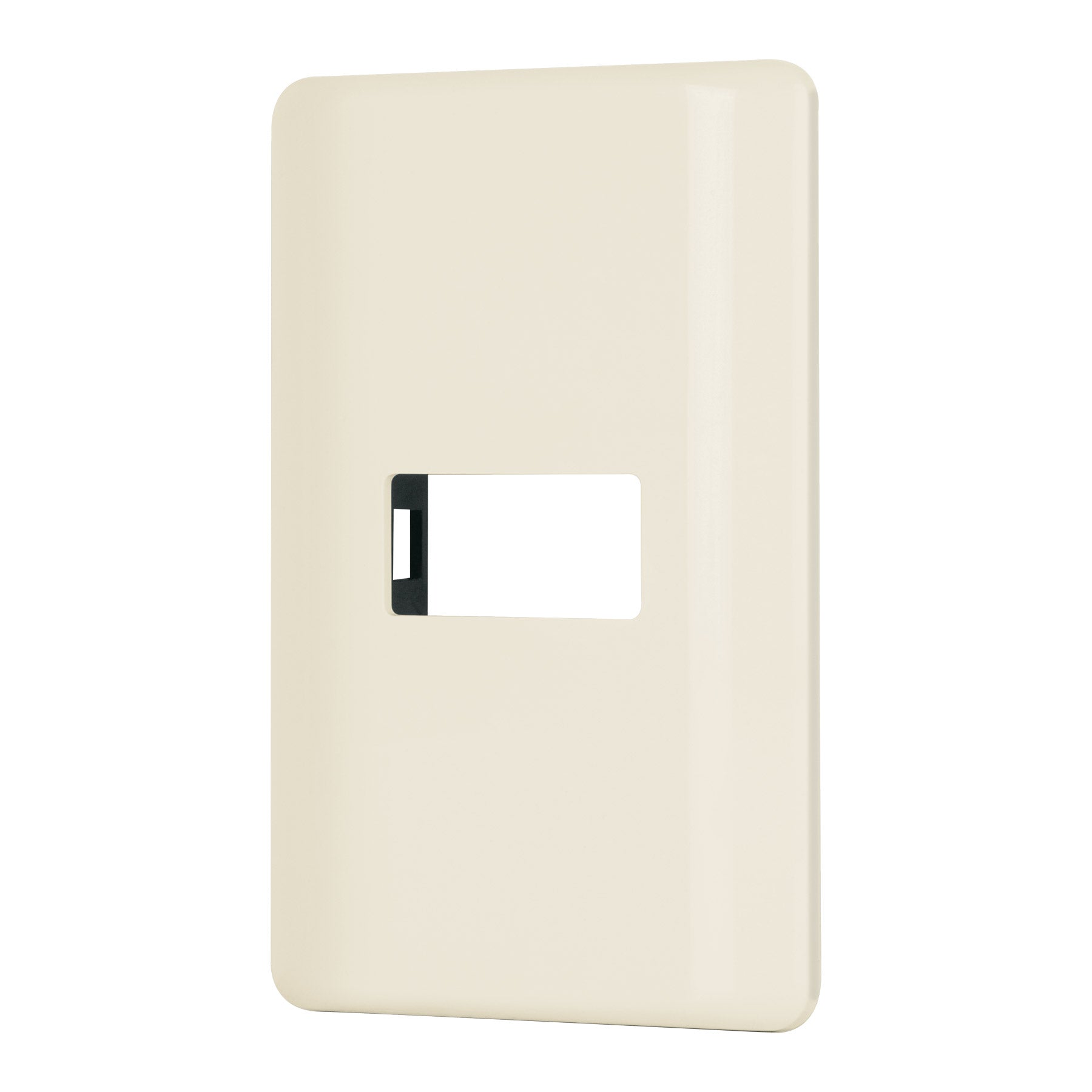 Placa 1 módeloulo, marfil, línea Volteck Basic