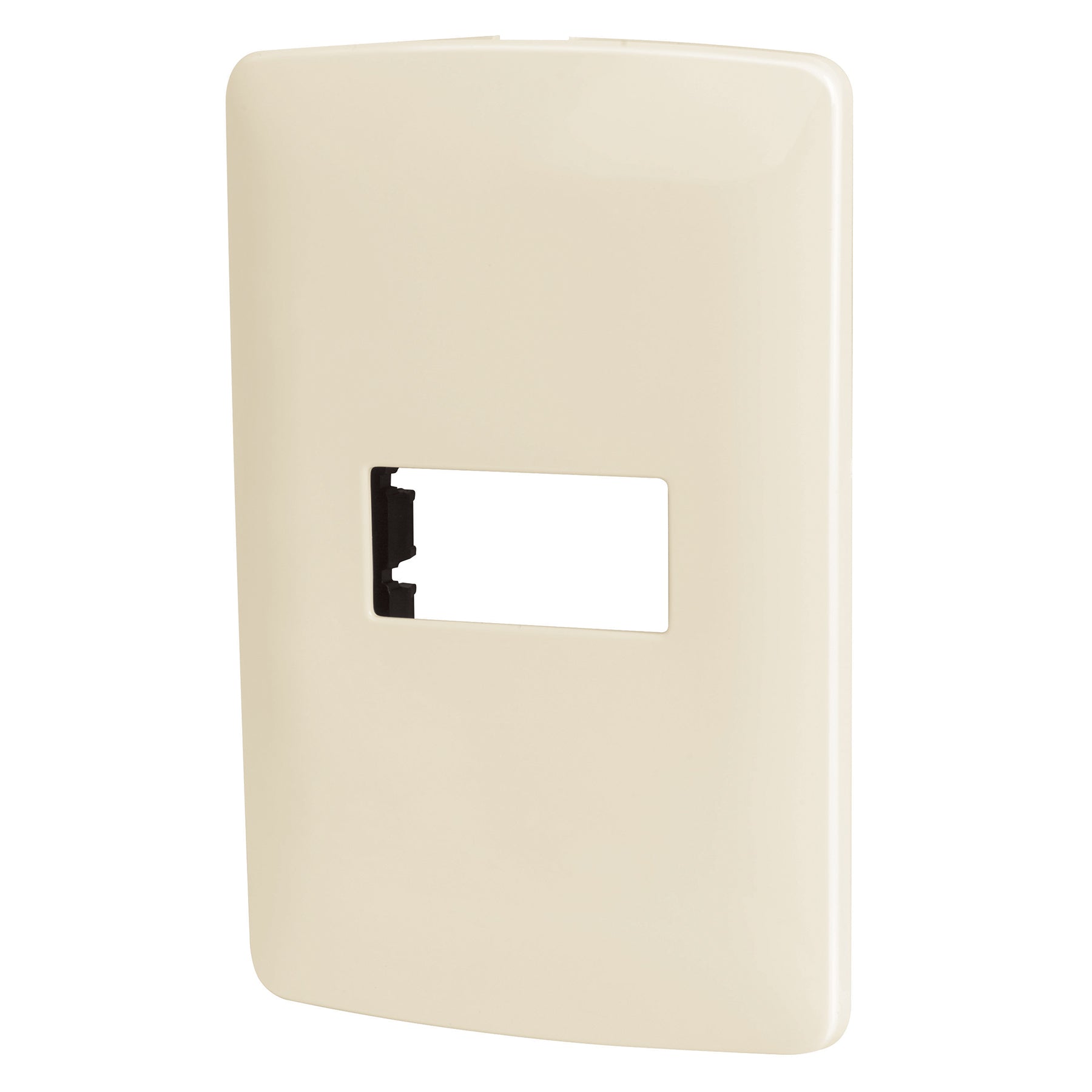 Placa 1 módeloulo de ABS, línea Italiana, color marfil, Volteck