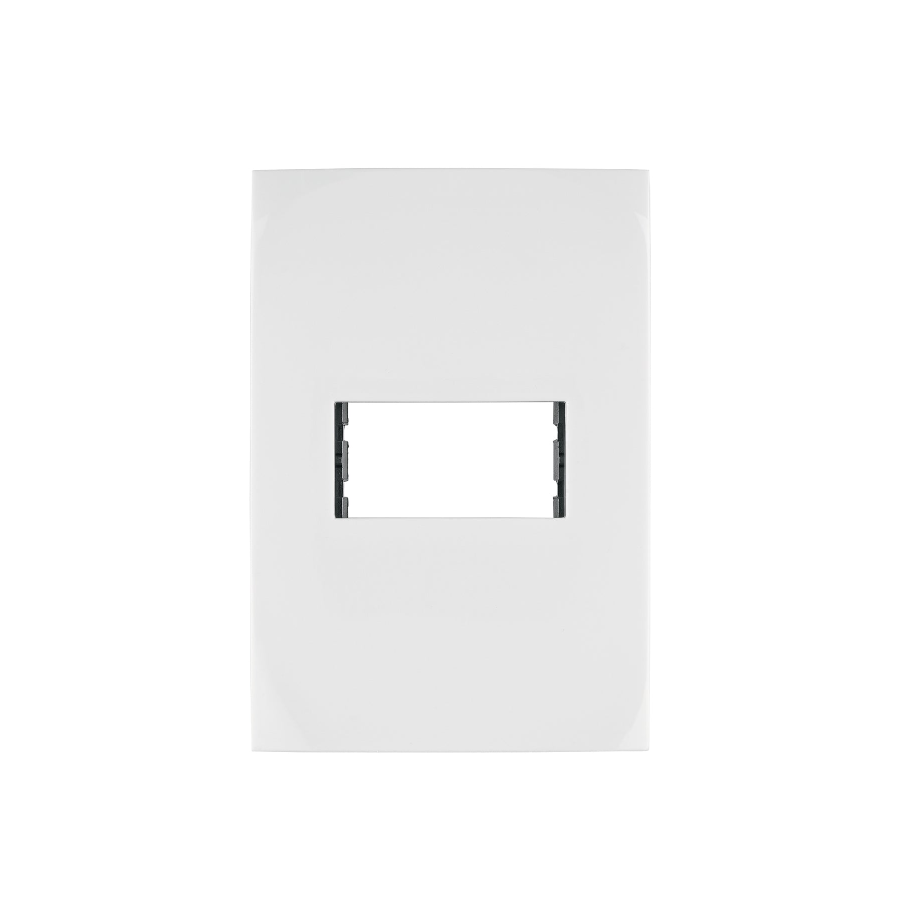 Placa 1 módulo de ABS, línea Oslo, color blanco, Volteck, PPSE-OB, 48303