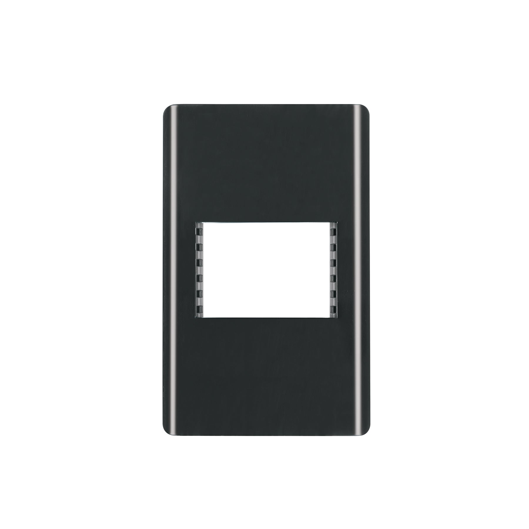 Placa negra de 1 ventana 1.5 módulos, línea Lisboa, Volteck, PPSE15-LN, 47871