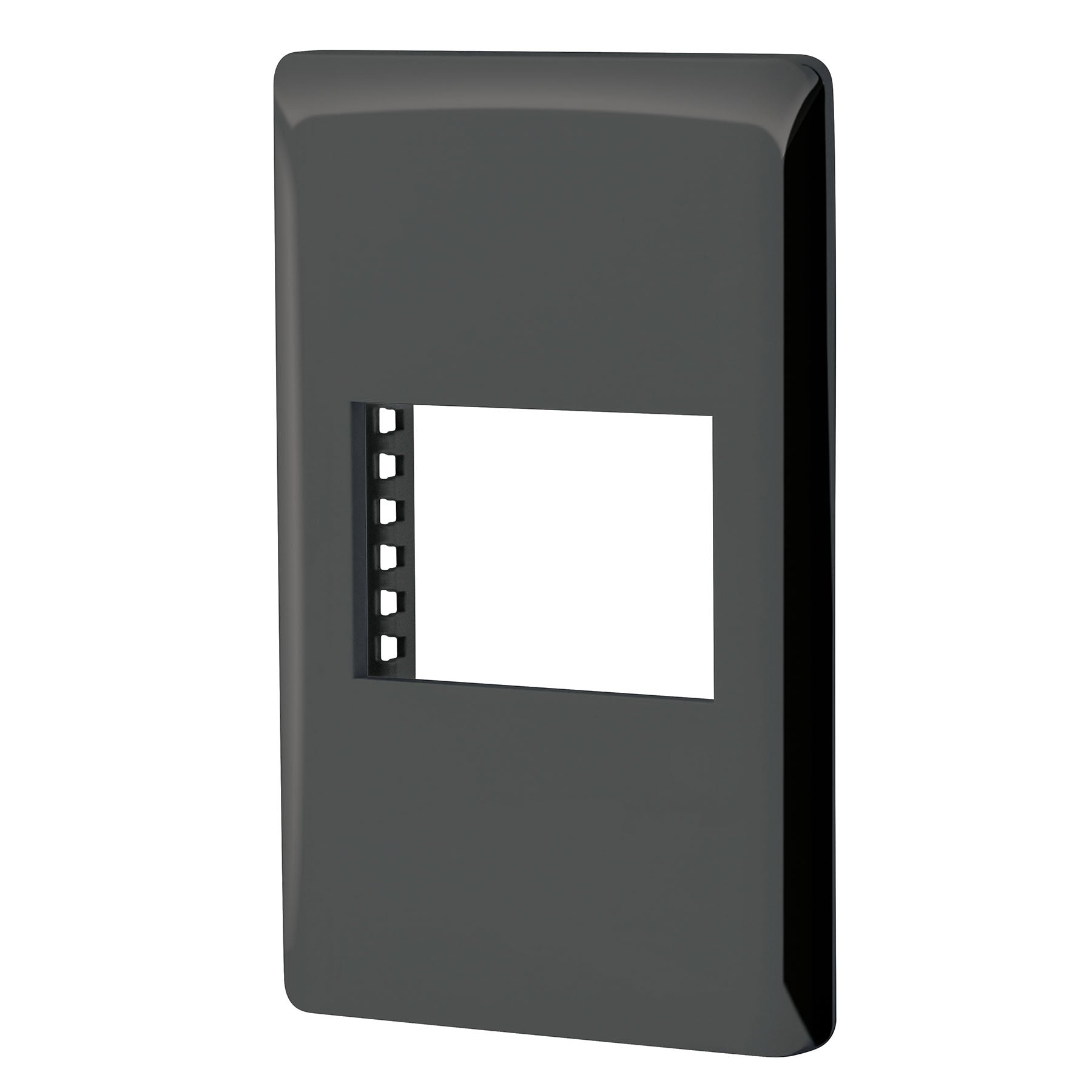 Placa negra de 1 ventana 1.5 módeloulos, línea Lisboa, Volteck