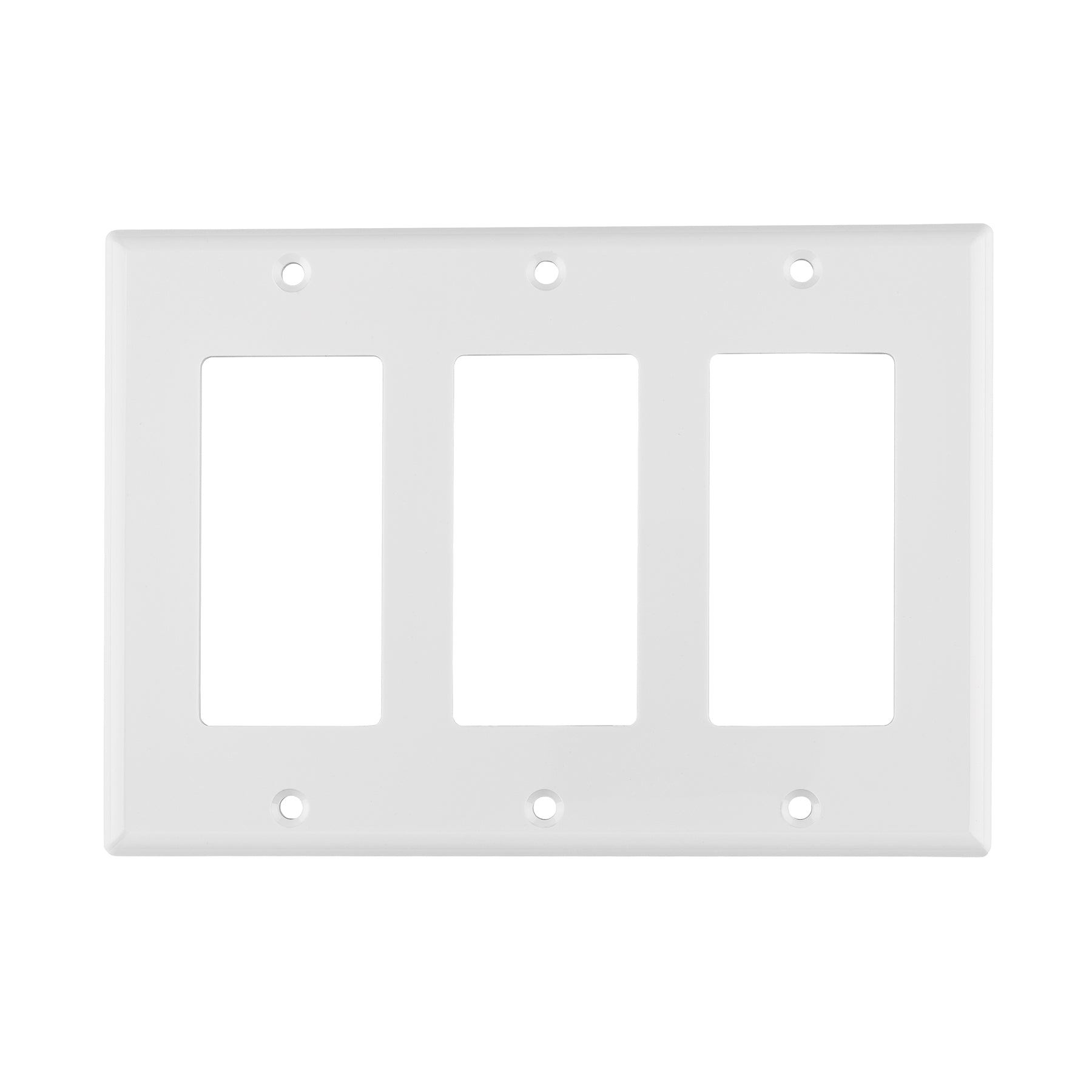 Placa 3 ventanas, de policarbonato, línea Classic, Volteck