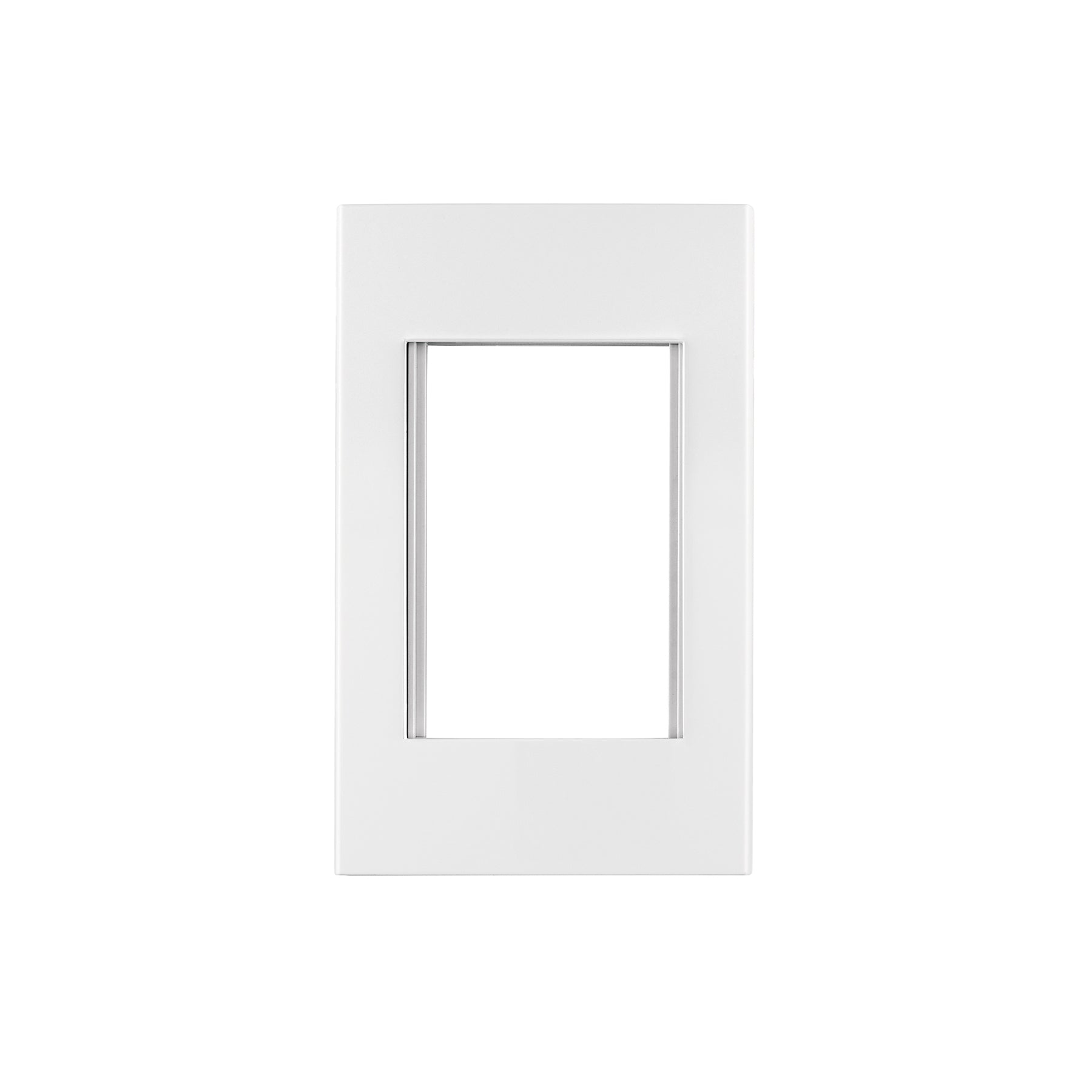 Placa 1 ventana, 3 módulos, línea Española, color blanco, Volteck, PPTR-EB, 47043