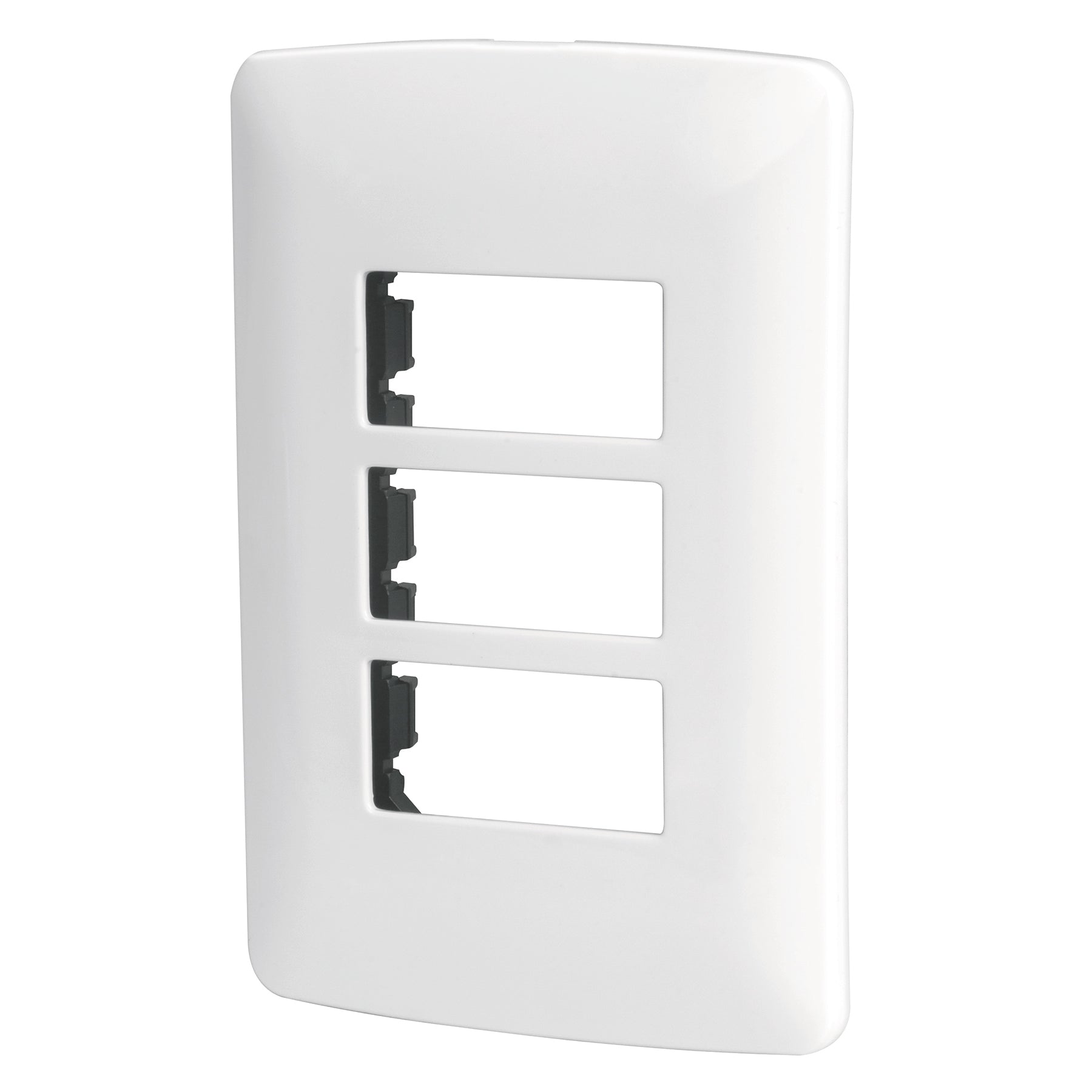 Placa 3 módeloulos de ABS, línea Italiana, color blanco