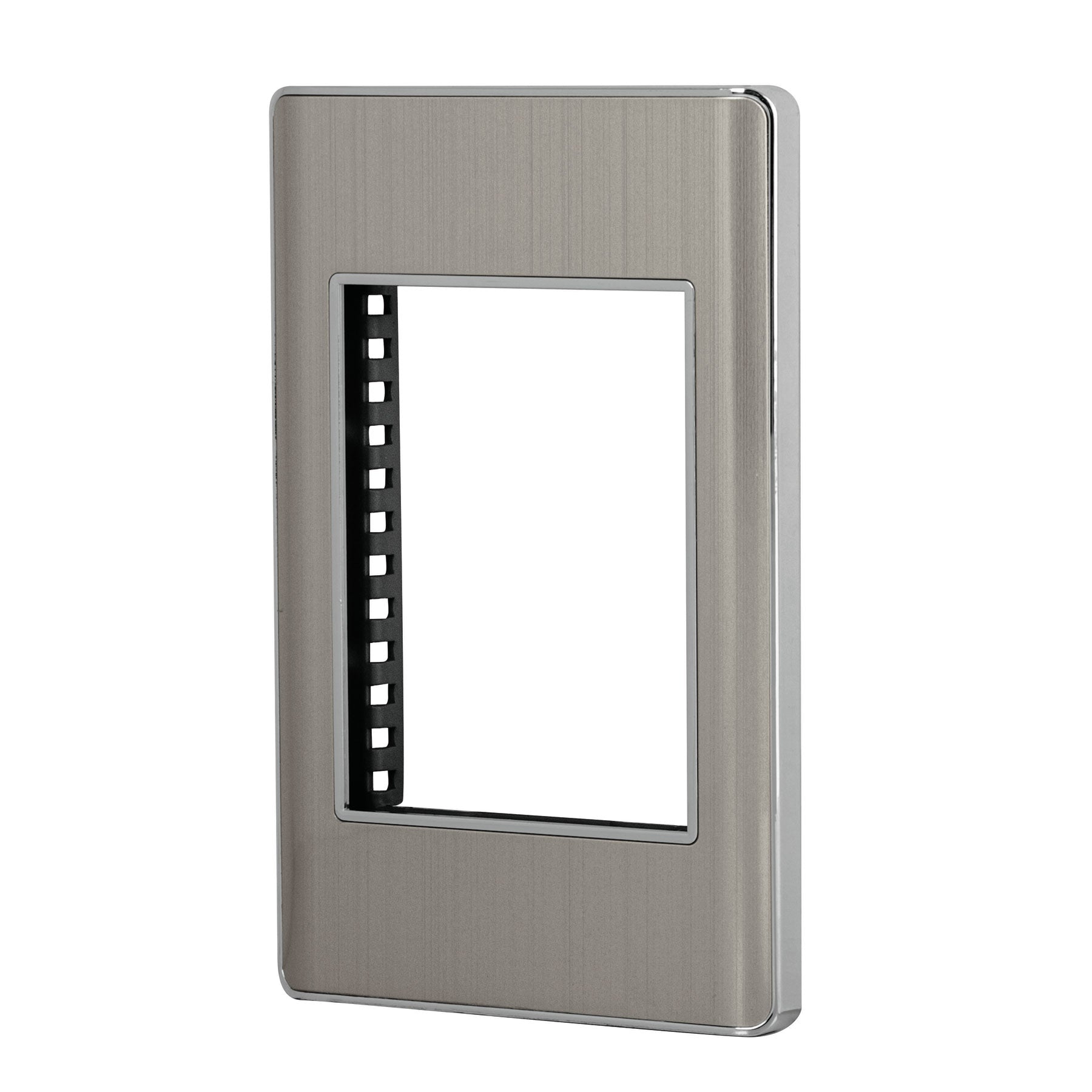Placa de acero inox con 1 ventana 3 módeloulos, línea Lisboa