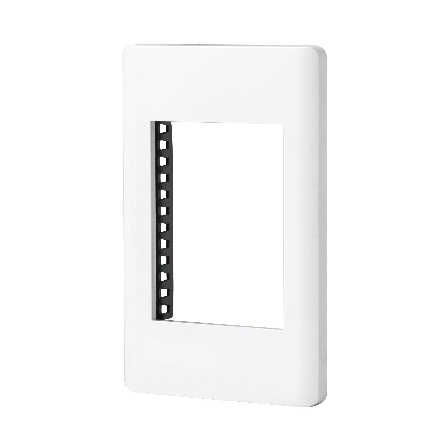Placa blanca de 1 ventana 3 módeloulos, línea Lisboa, Volteck