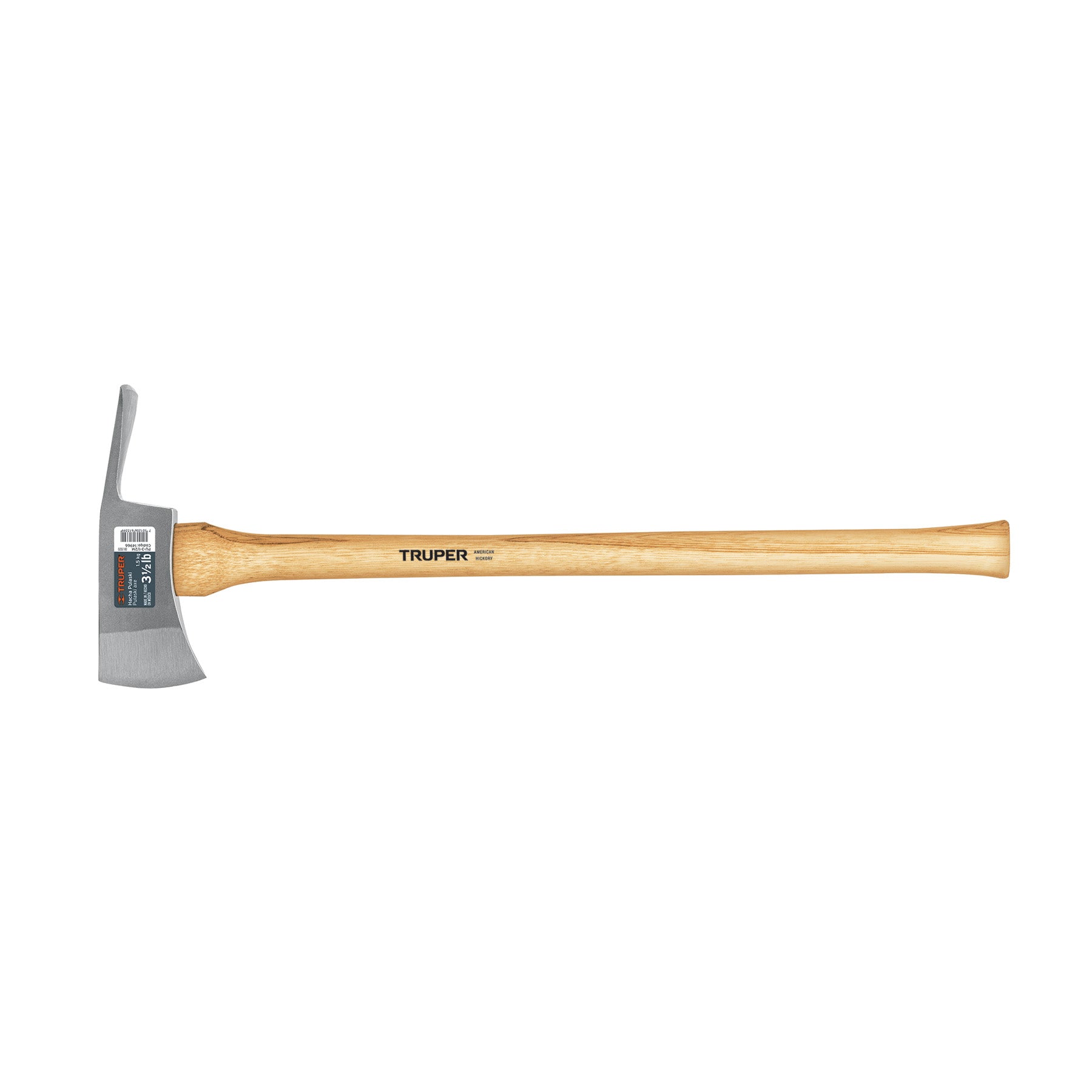Hacha Pulaski 3-1/2 lb, mango de hickory 35", Truper