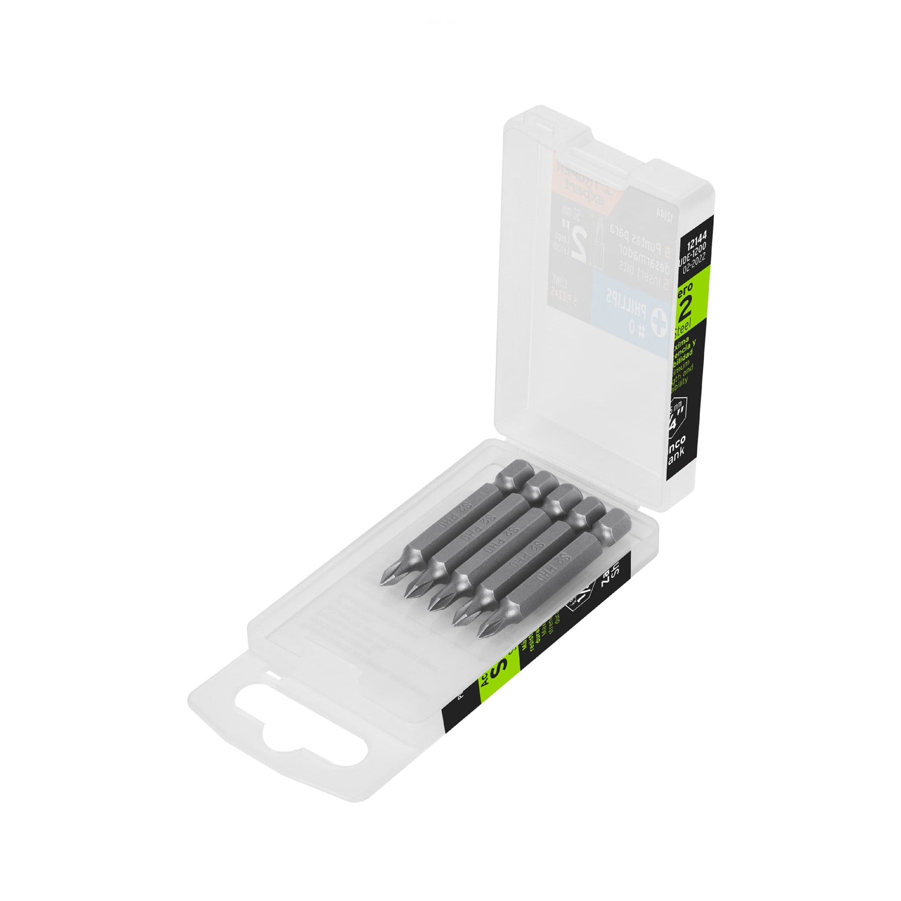 Estuche con 15 puntas de cruz PH1 largo 2", Truper Expert
