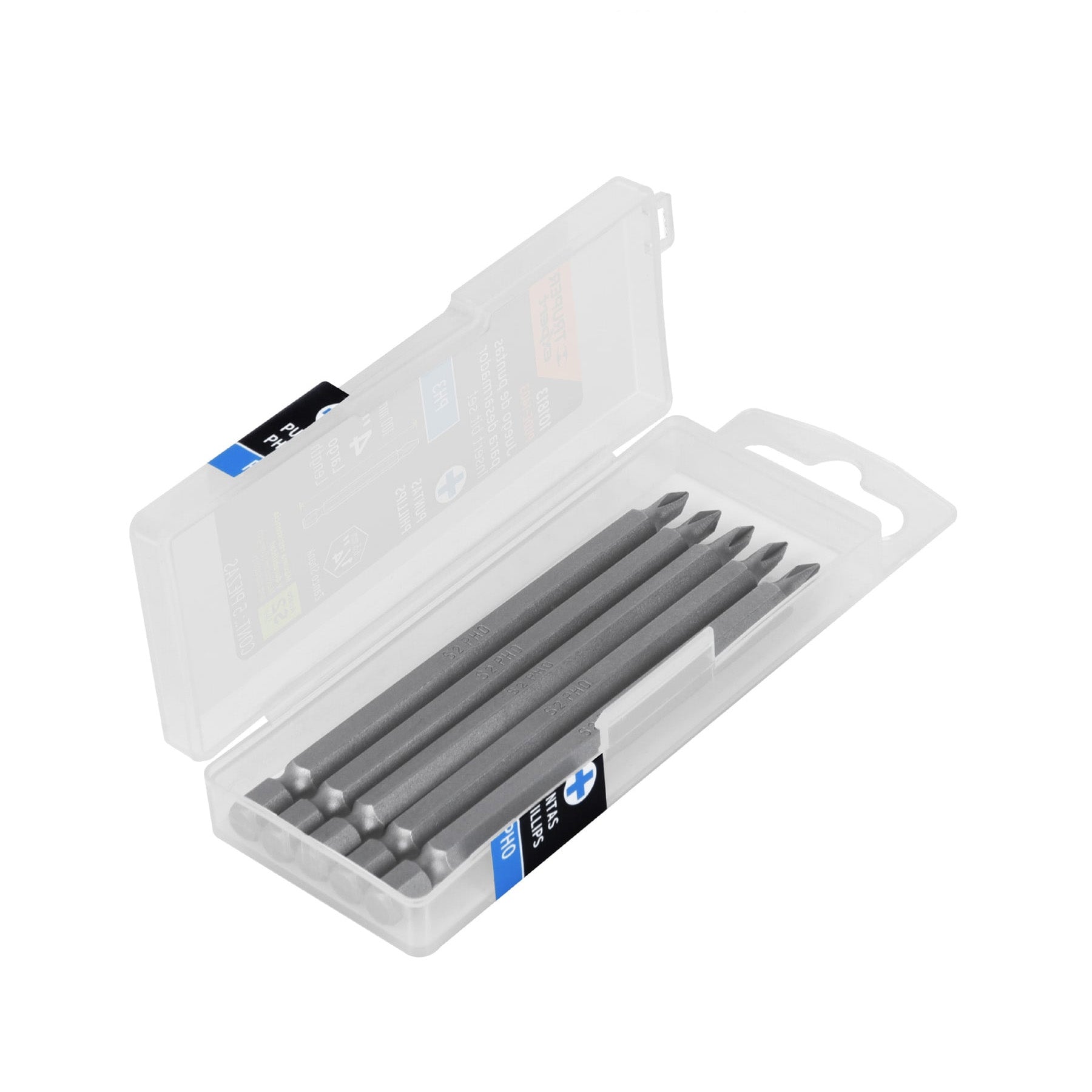 Estuche con 5 puntas de cruz PH0 largo 4", Truper Expert