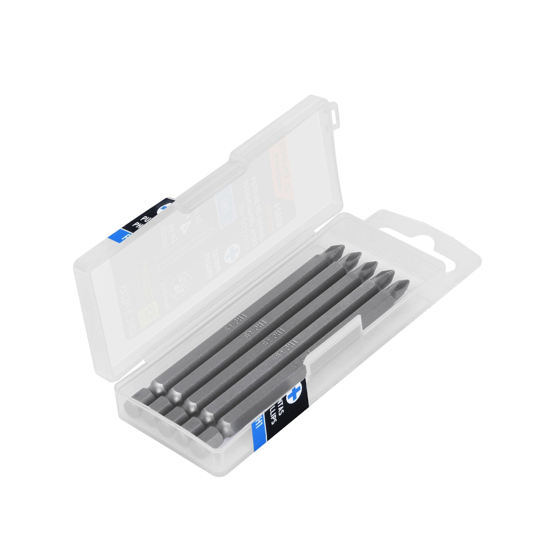 Estuche con 5 puntas de cruz PH1 largo 4", Truper Expert
