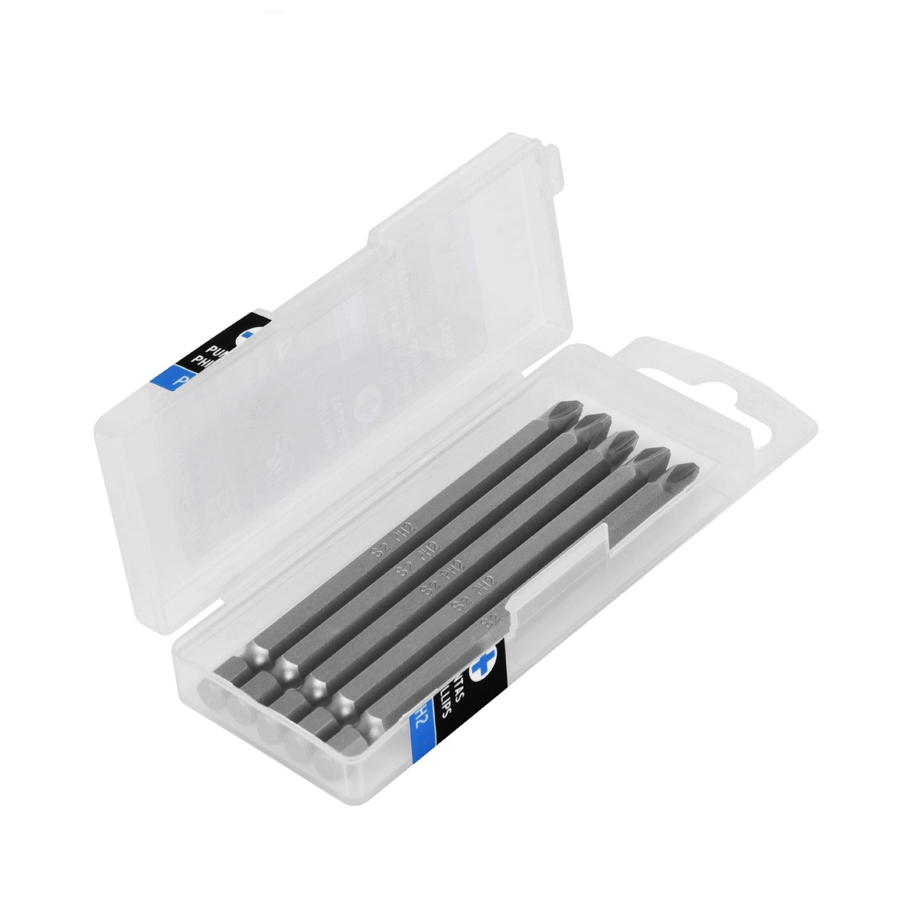 Estuche con 5 puntas de cruz PH2 largo 4", Truper Expert