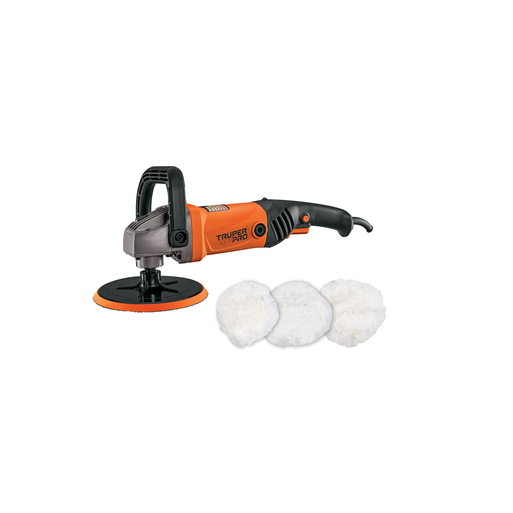 Pulidora velocidad variable 7", 1200W, Truper PRO