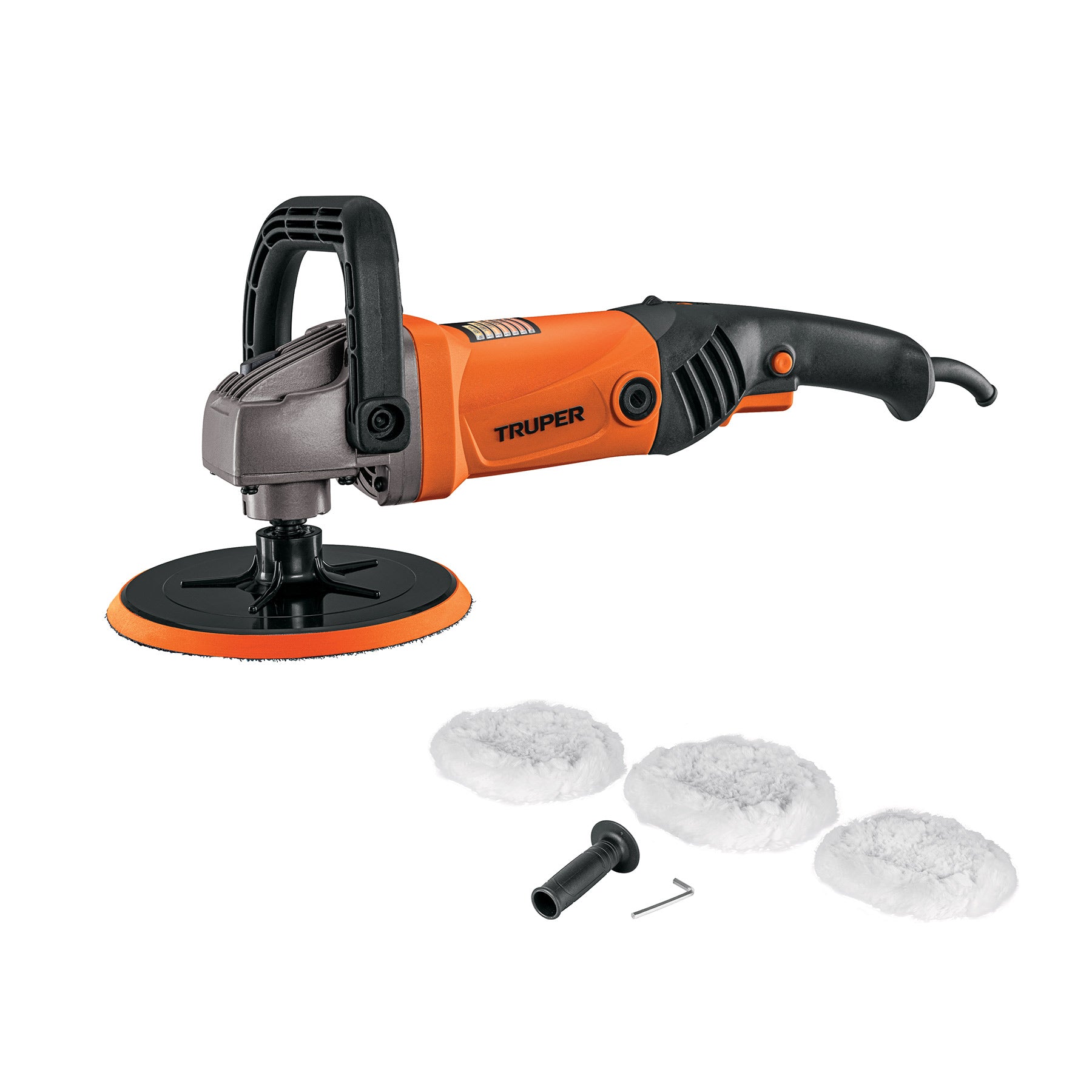 Pulidora velocidad variable 7", 1200W, Truper PRO