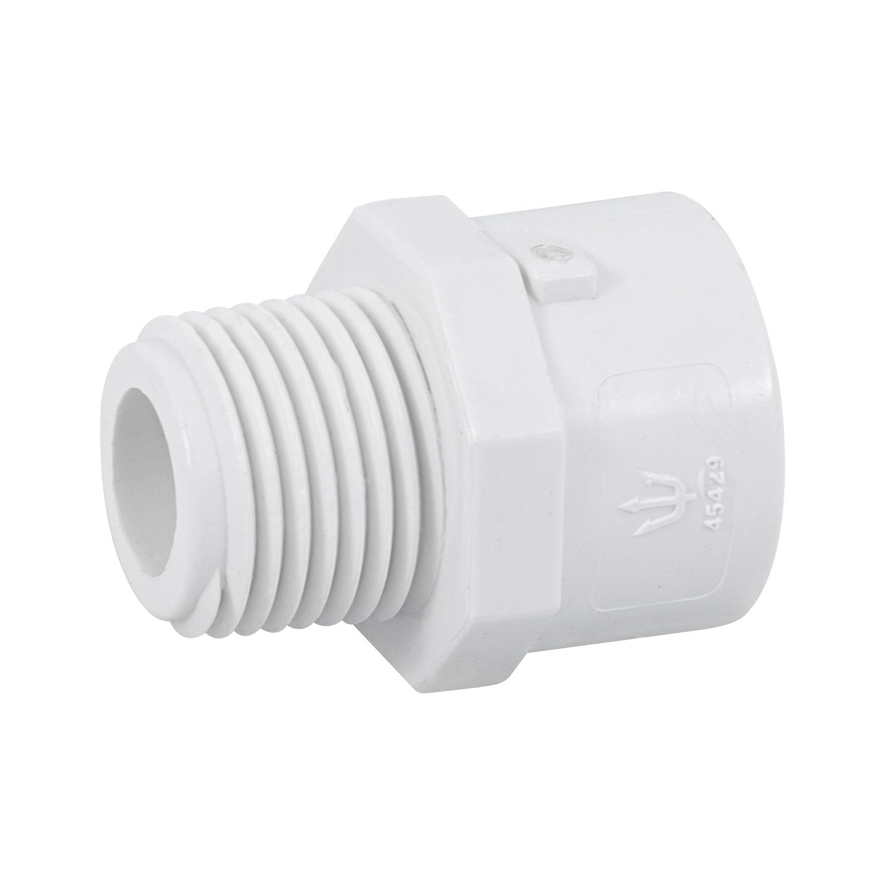 Adaptador macho de PVC de 1/2", Foset, PVC-611, 45429