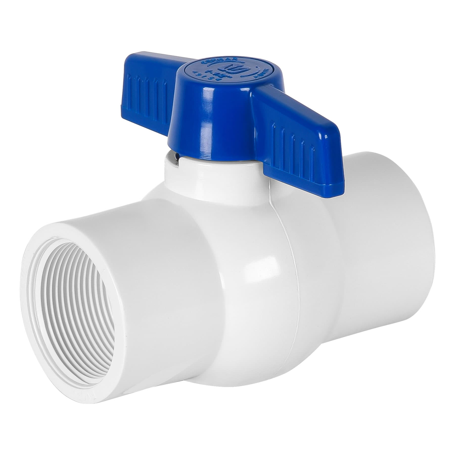 Válvula esfera de PVC 1-1/2" roscable, Foset, PVC-ES-1-1/2R, 49154