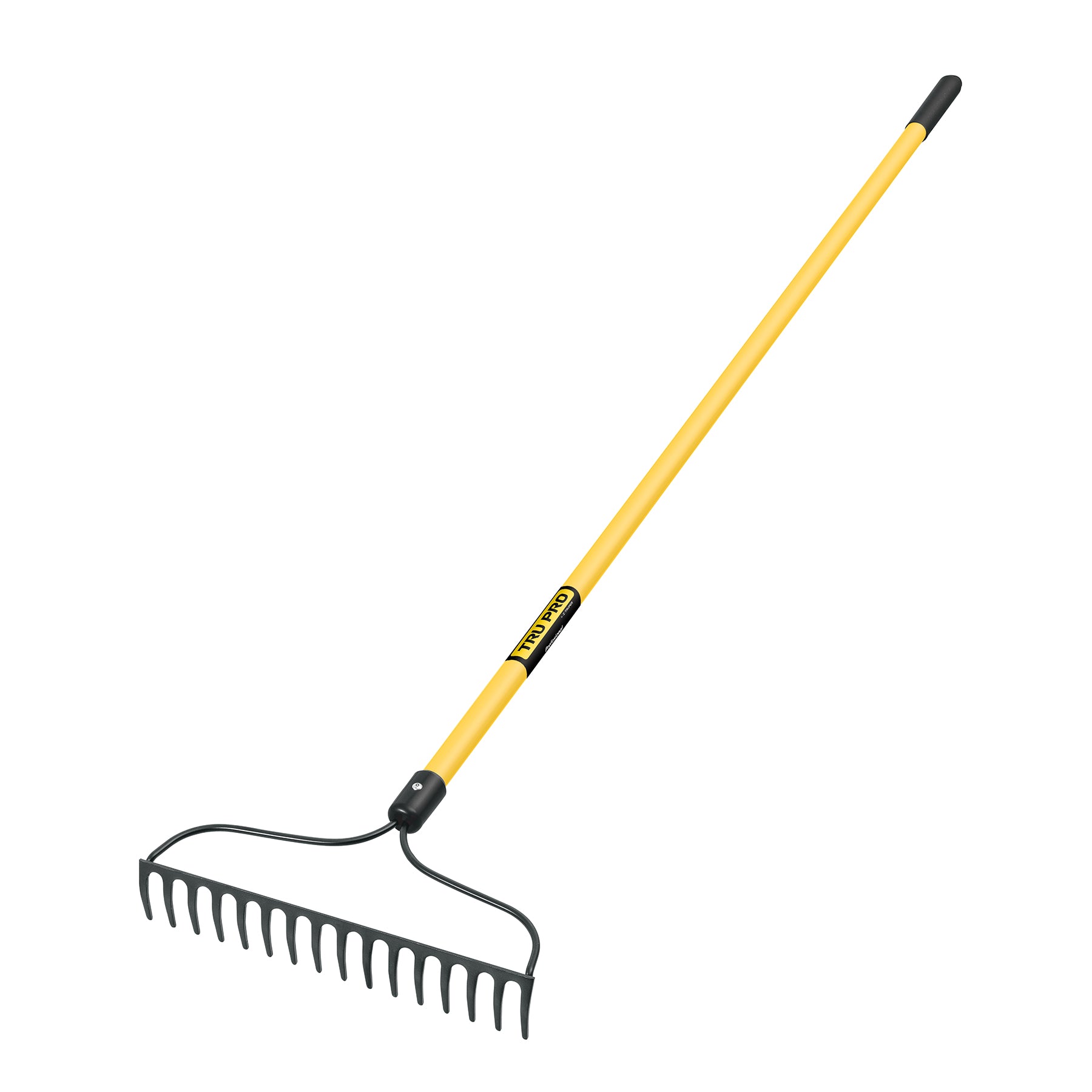Rastrillo jardinero, 16 dientes, mango 60" fibra de vidrio