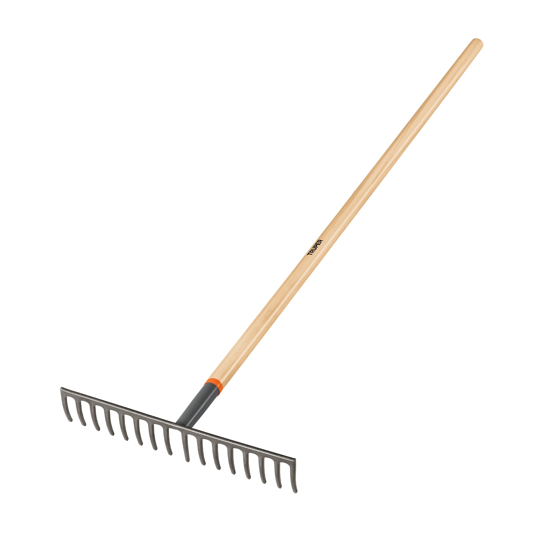 Rastrillo recto de 16 dientes, mango de 60", Truper