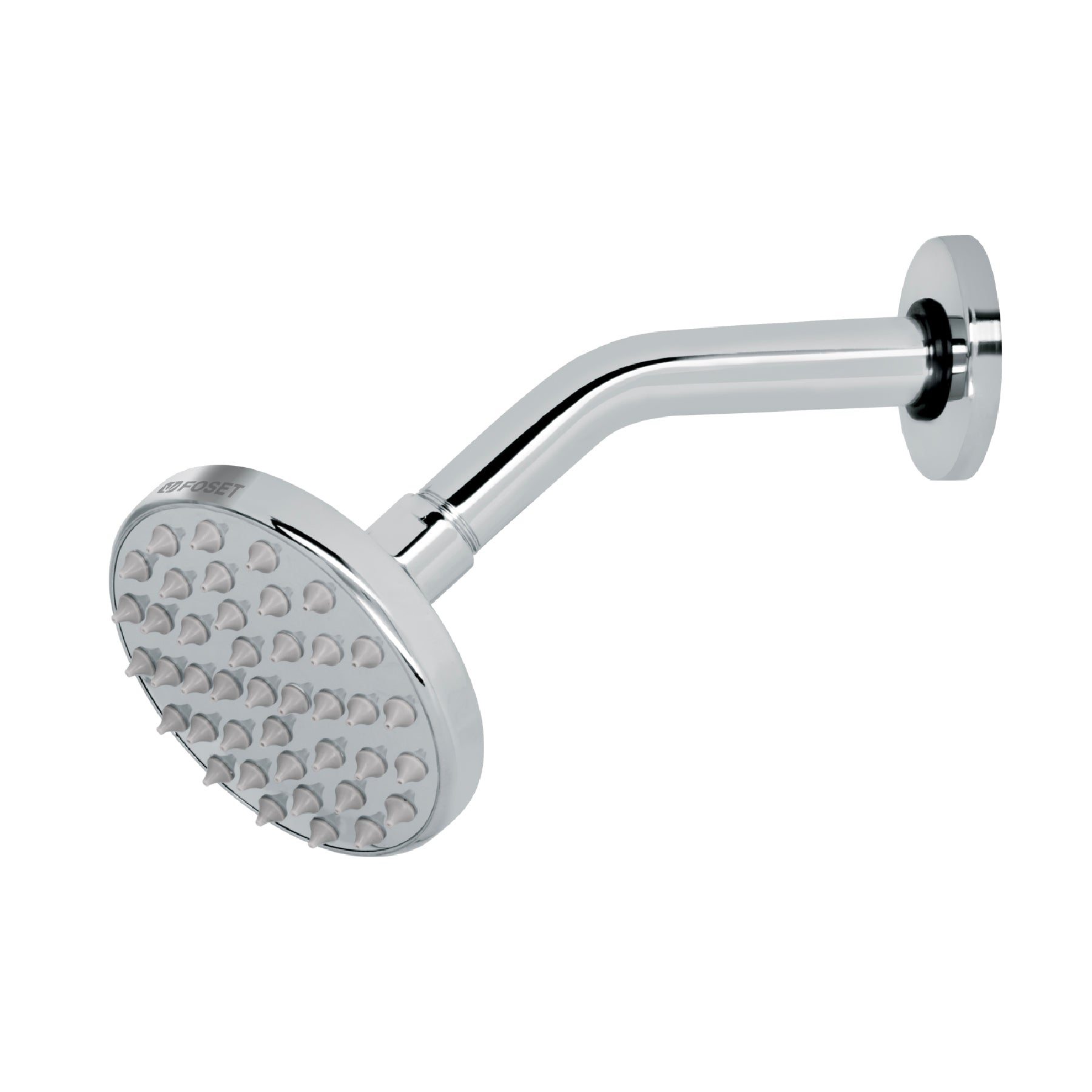 Regadera cromo 4" plato redondo, con brazo ELEMENT, Foset, R-204, 49575