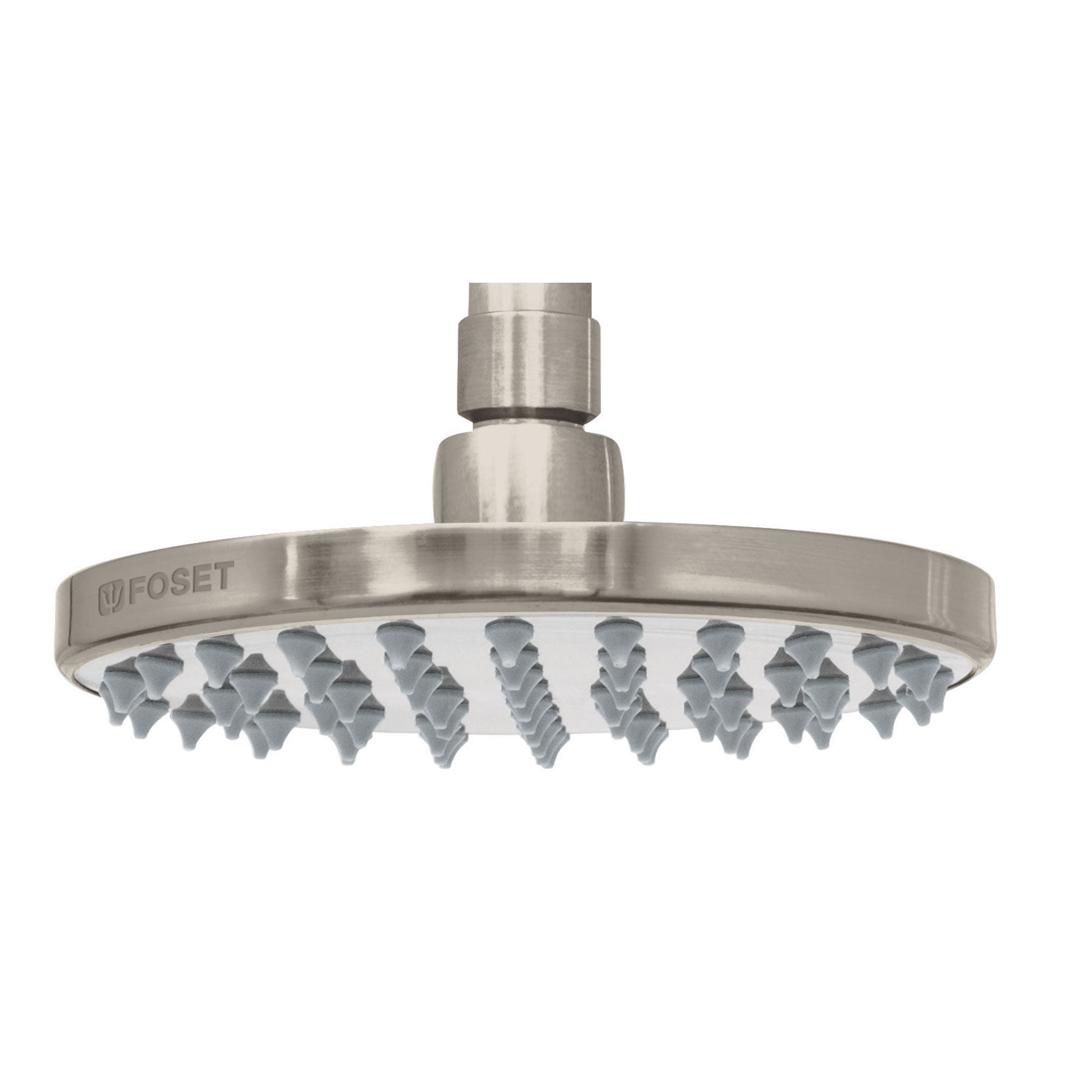 Regadera satín 6" plato redondo, sin brazo ELEMENT, Foset, R-206SN, 45582