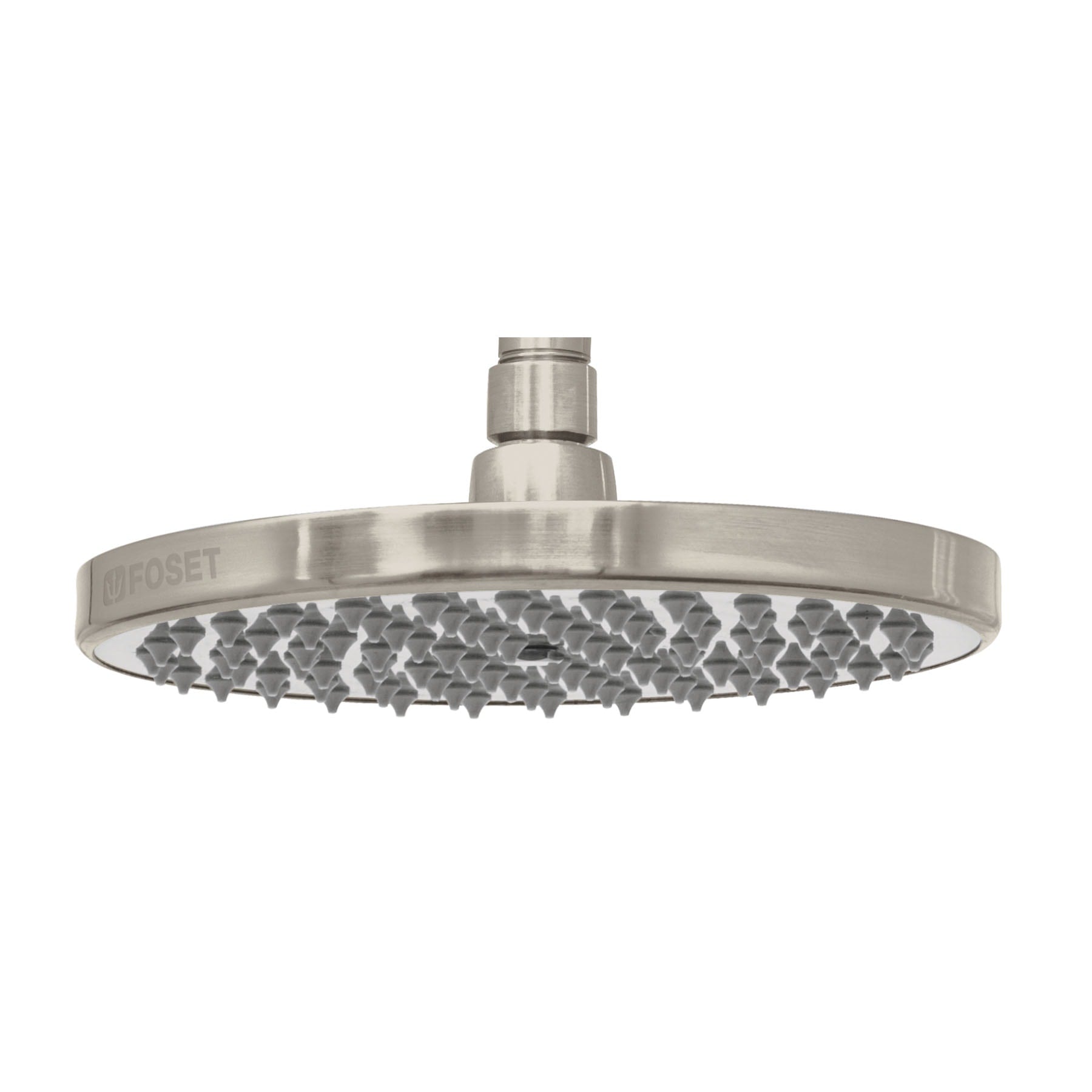 Regadera satín 8" plato redondo, sin brazo ELEMENT, Foset, R-208SN, 45583