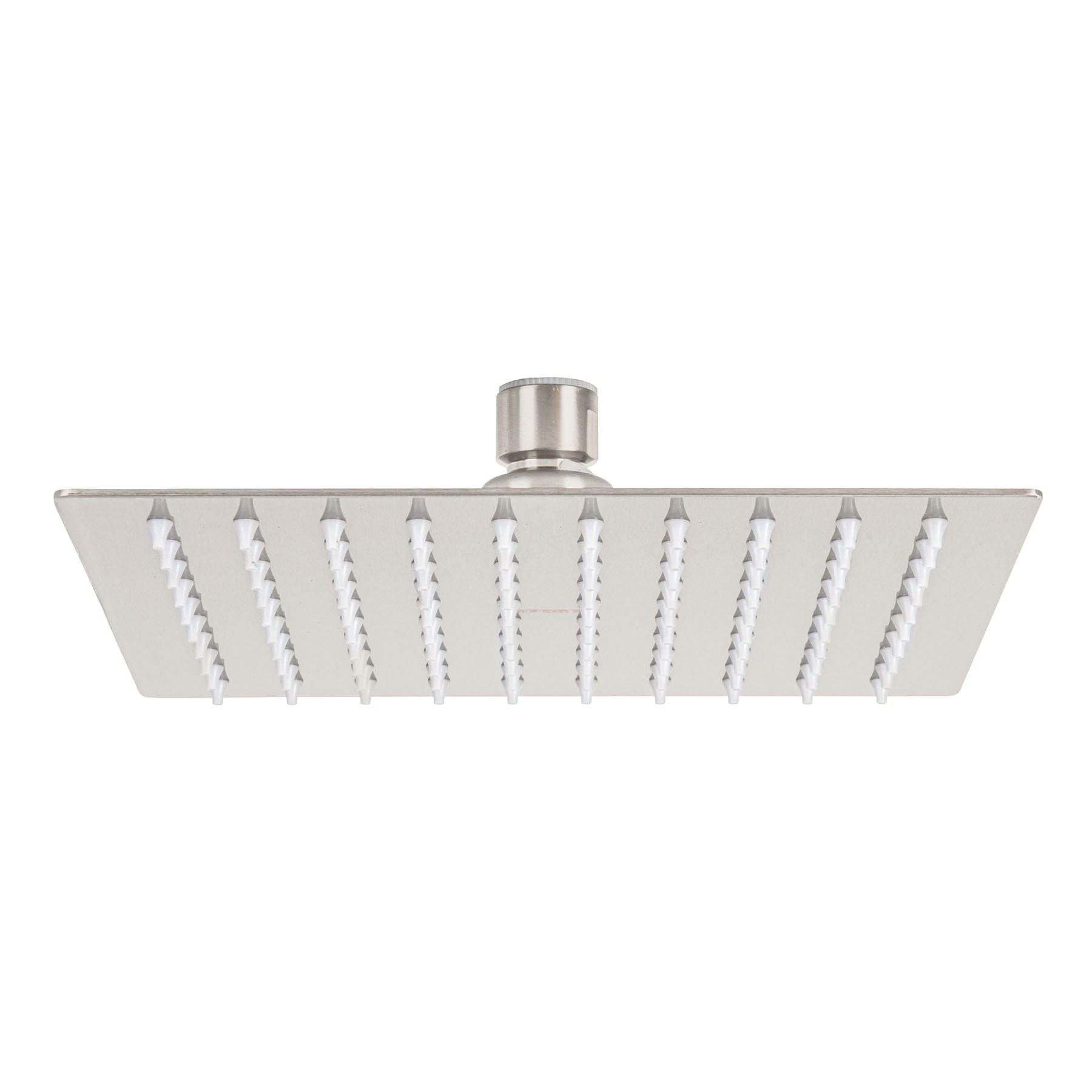 Regadera plato cuadrado 8" sin brazo, satín RIVIERA, Foset, R-308SN, 45780