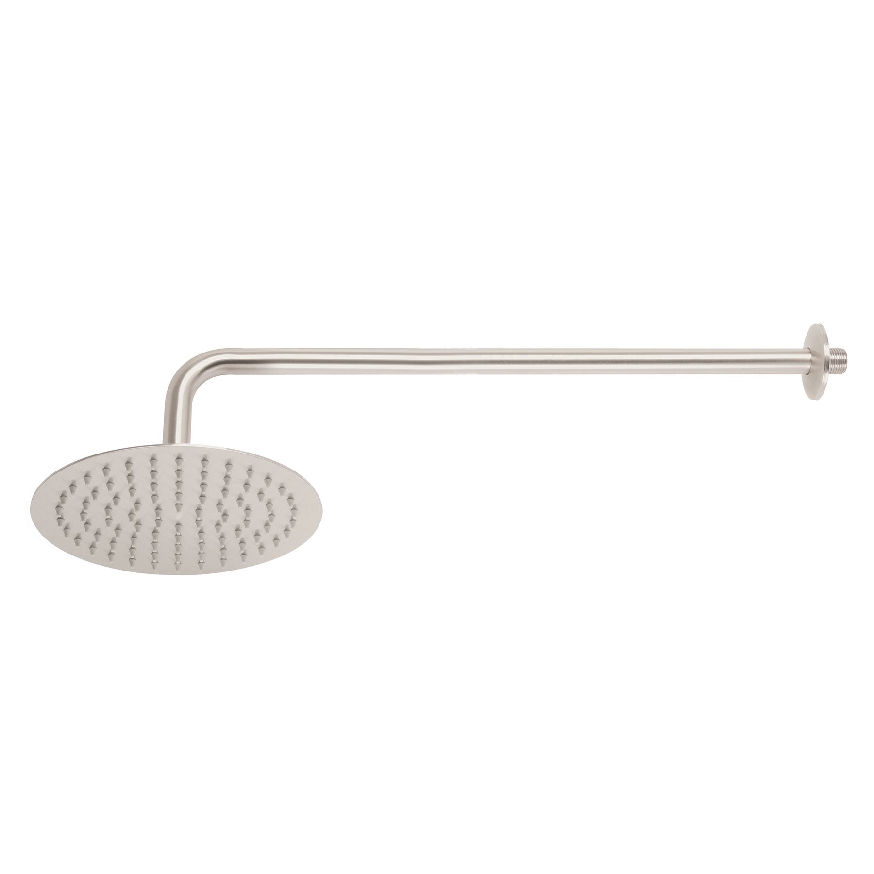 Regadera plato redondo 8" con brazo, satín RIVIERA, Foset, R-309N, 45076