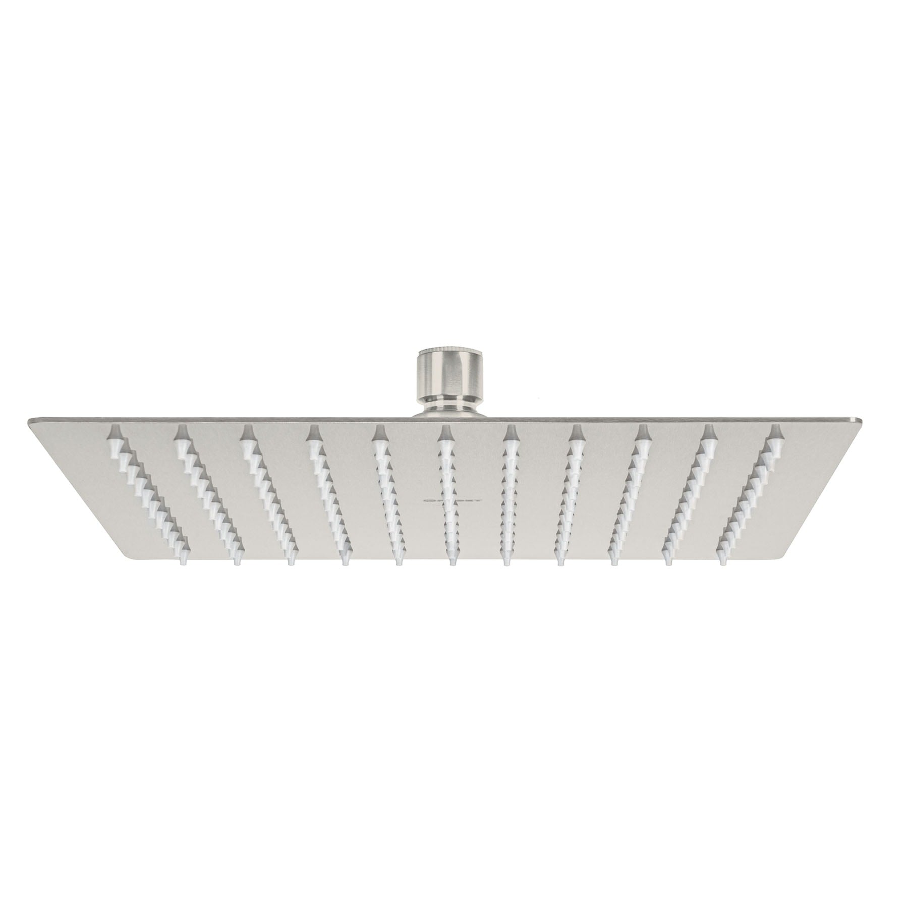 Regadera plato cuadrado 10" sin brazo, satín, Foset RIVIERA