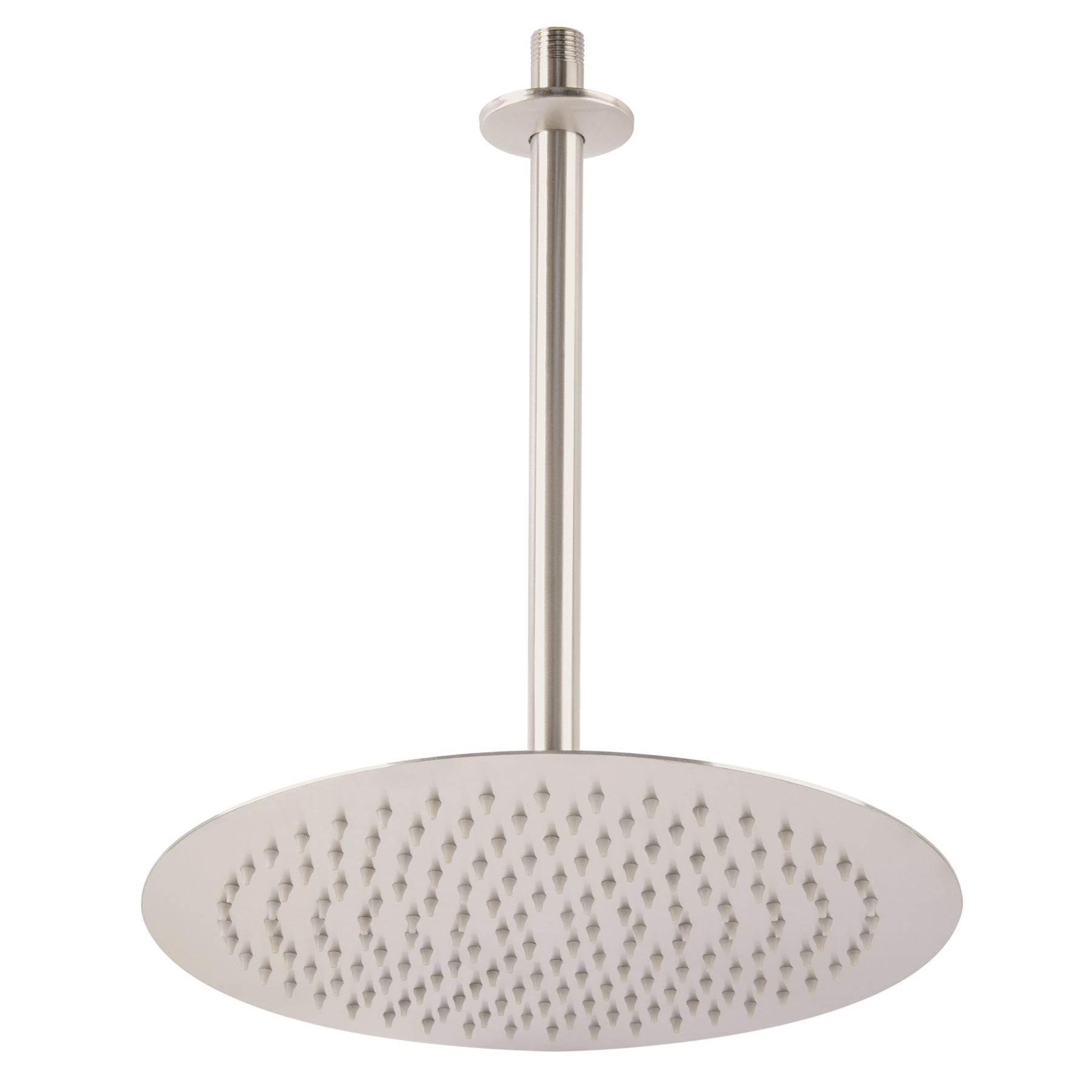 Regadera plato redondo 12" con brazo, satín RIVIERA, Foset, R-313N, 45080