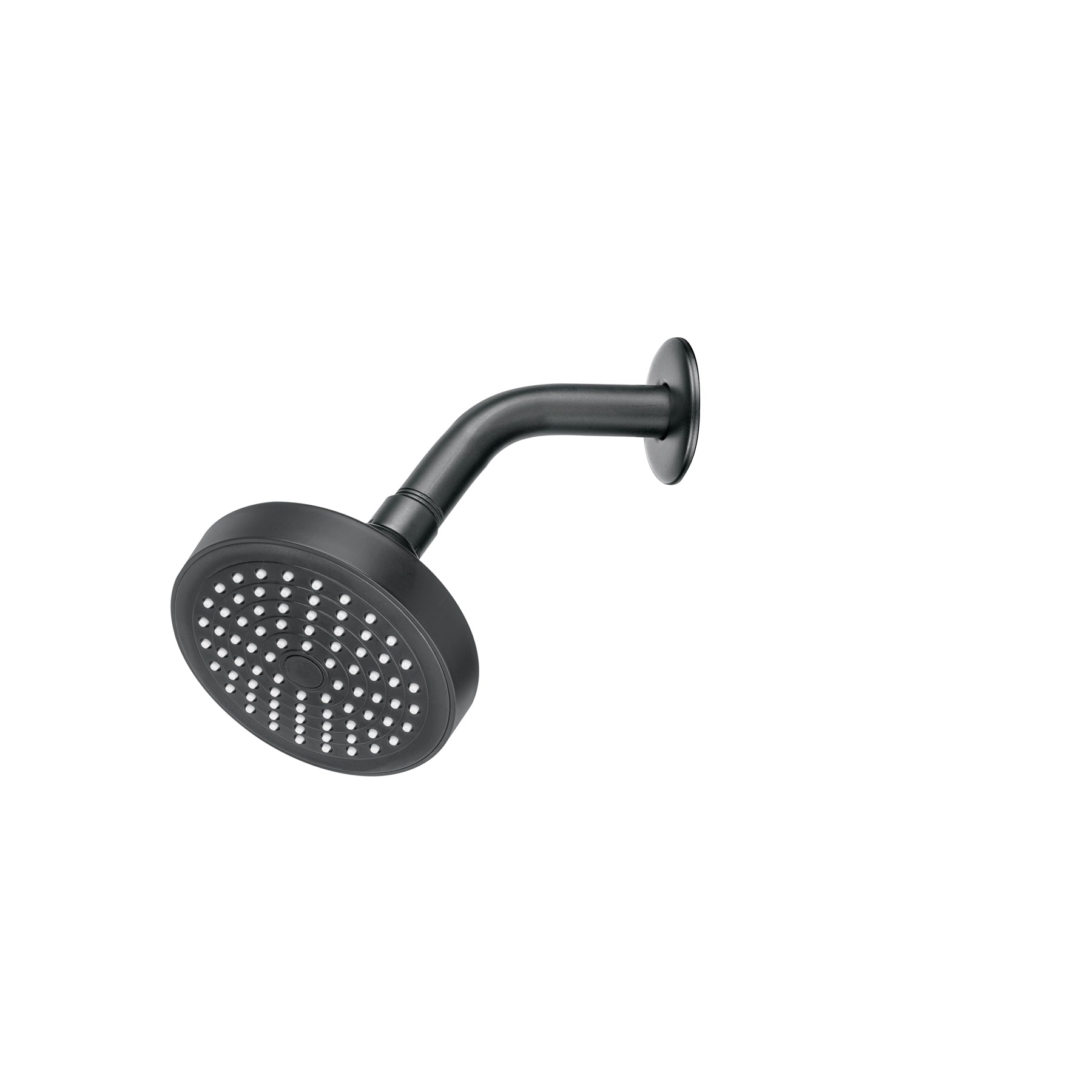 Regadera redonda 4-1/4" brazo y chapetón, negro, BASIC, Foset, R-402M, 48422