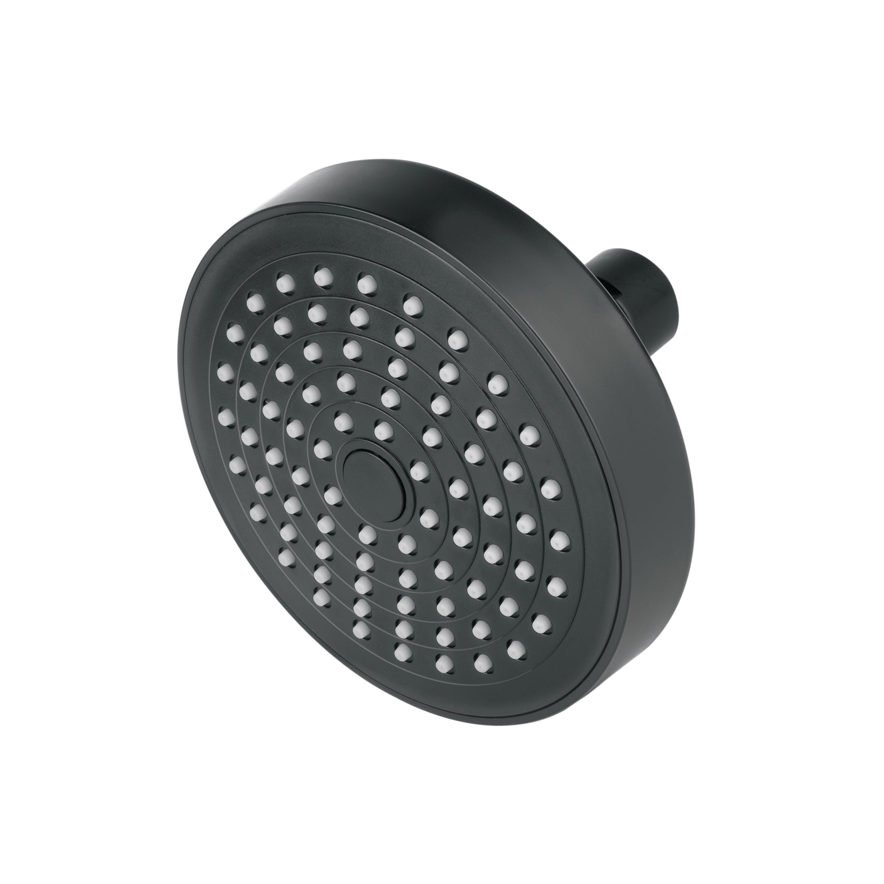 Regadera redonda de ABS 4-1/4" sin brazo, negro, BASIC, Foset, R-402SM, 48423