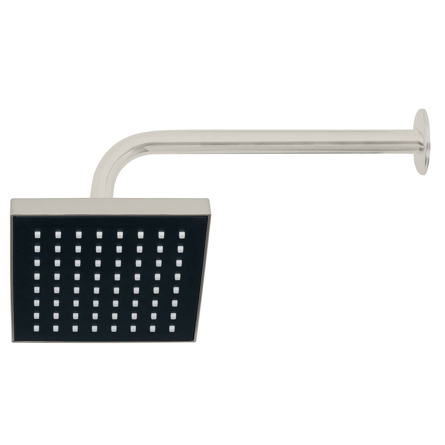 Regadera cuadrada 6", ABS, con brazo y chapetón, satín, AQUA, Foset, R-404N, 46740