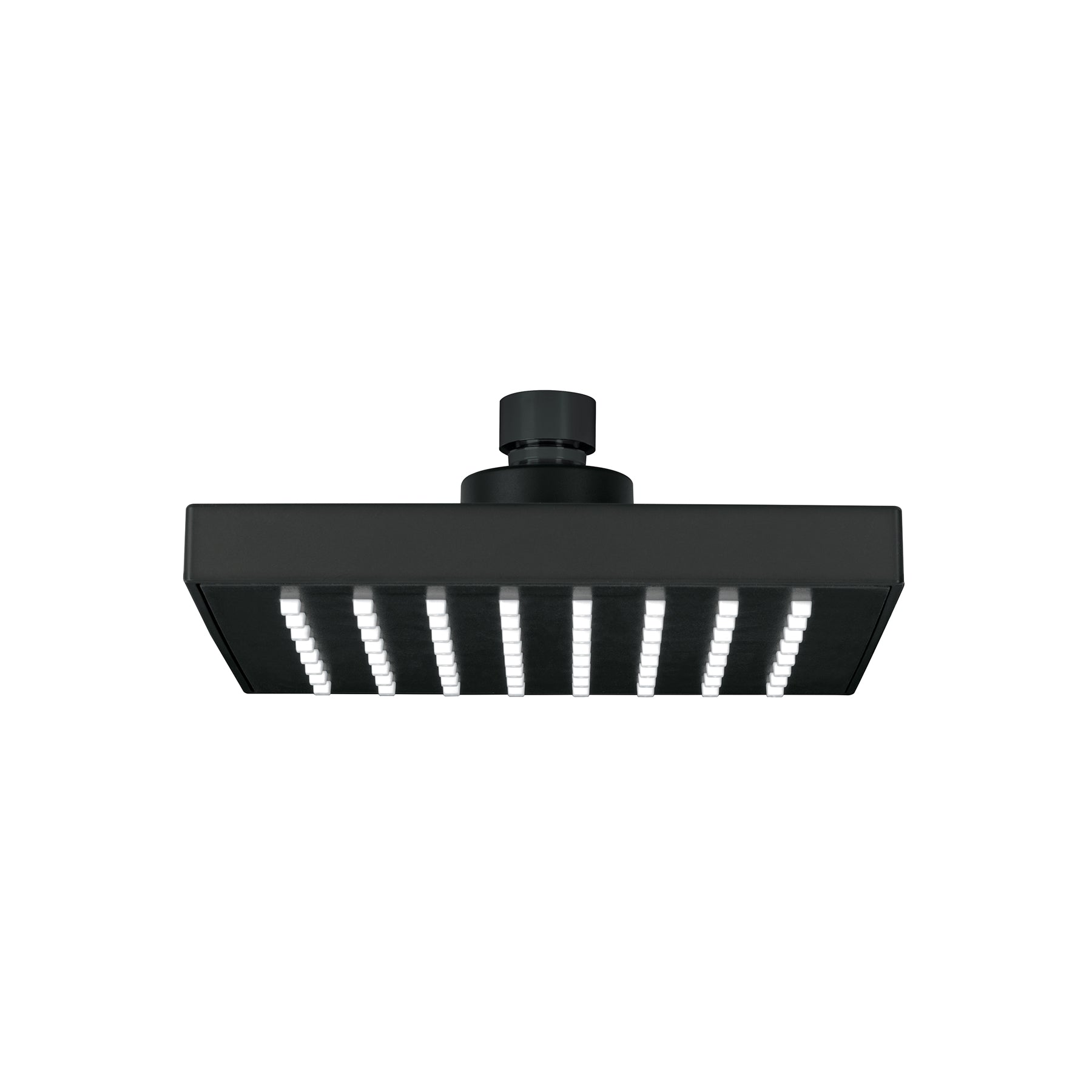 Regadera cuadrada 6", ABS, sin brazo, negro, AQUA, Foset, R-404SM, 46747