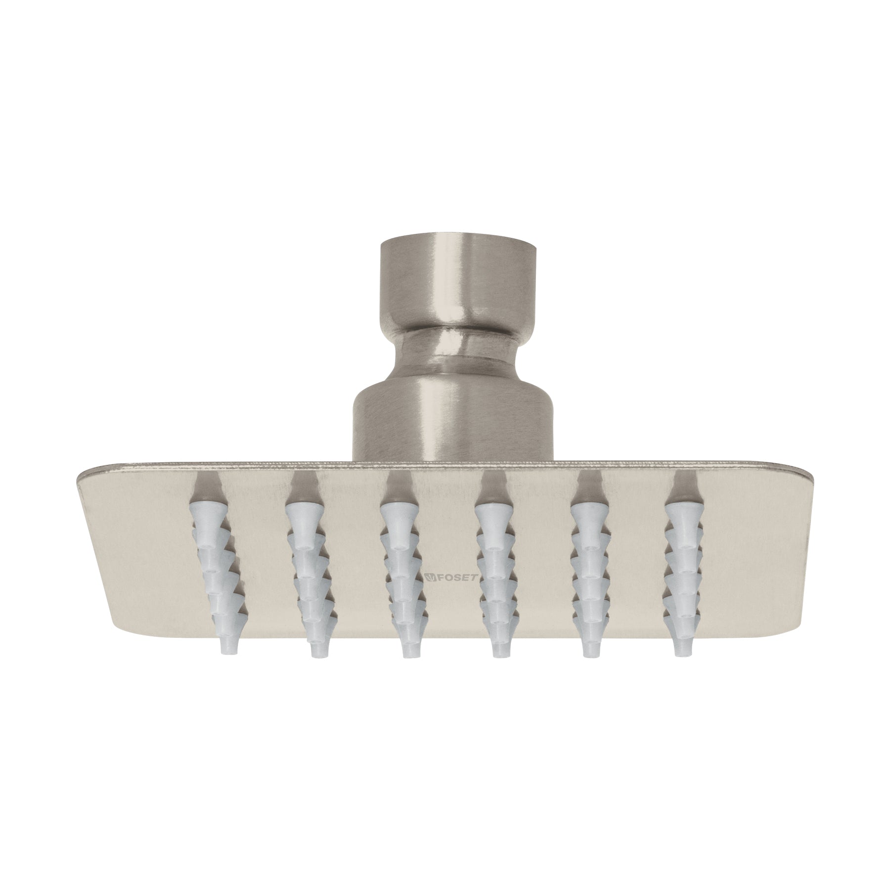 Regadera cuadrada 4", acero inoxidable sin brazo, satín, Túbig