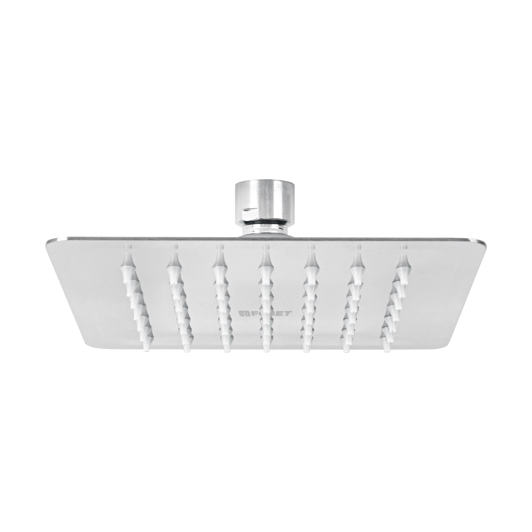 Regadera cuadrada 6", acero inoxidable , sin brazo, cromo, TÚBIG, Foset, R-414S, 47737