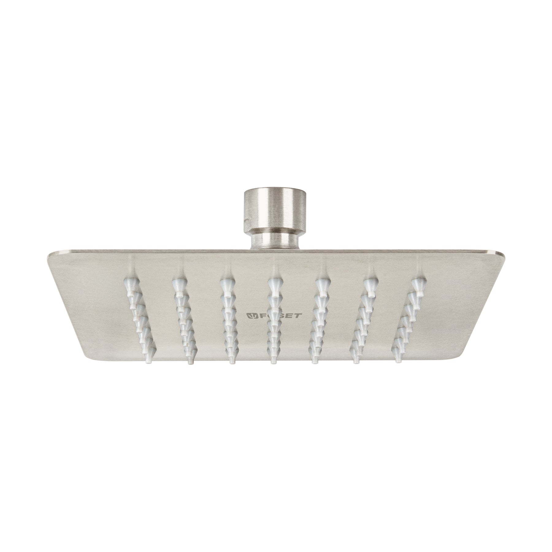 Regadera cuadrada 6", acero inoxidable , sin brazo, satín, TÚBIG, Foset, R-414SN, 47743