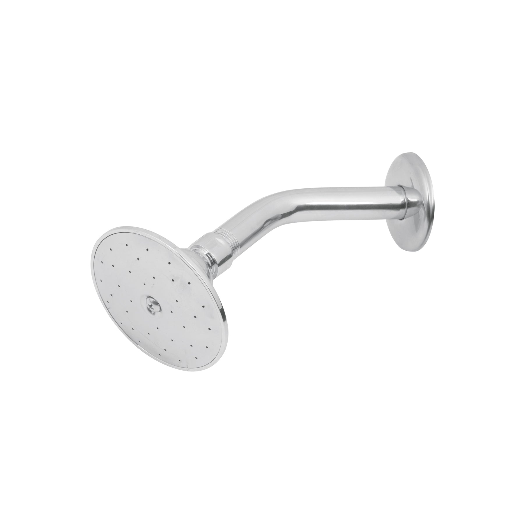 Regadera redonda 3-1/2", metálica, brazo y chapetón, cromo, Foset, R-504, 49247