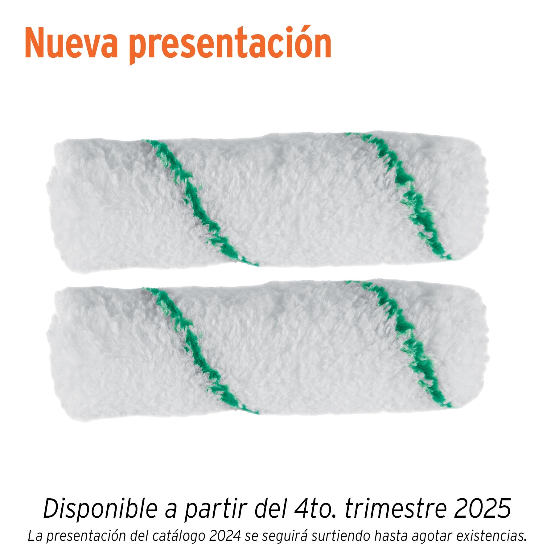 Bolsa con 2 felpas de microfibra 4"x3/8", para mini rodillo