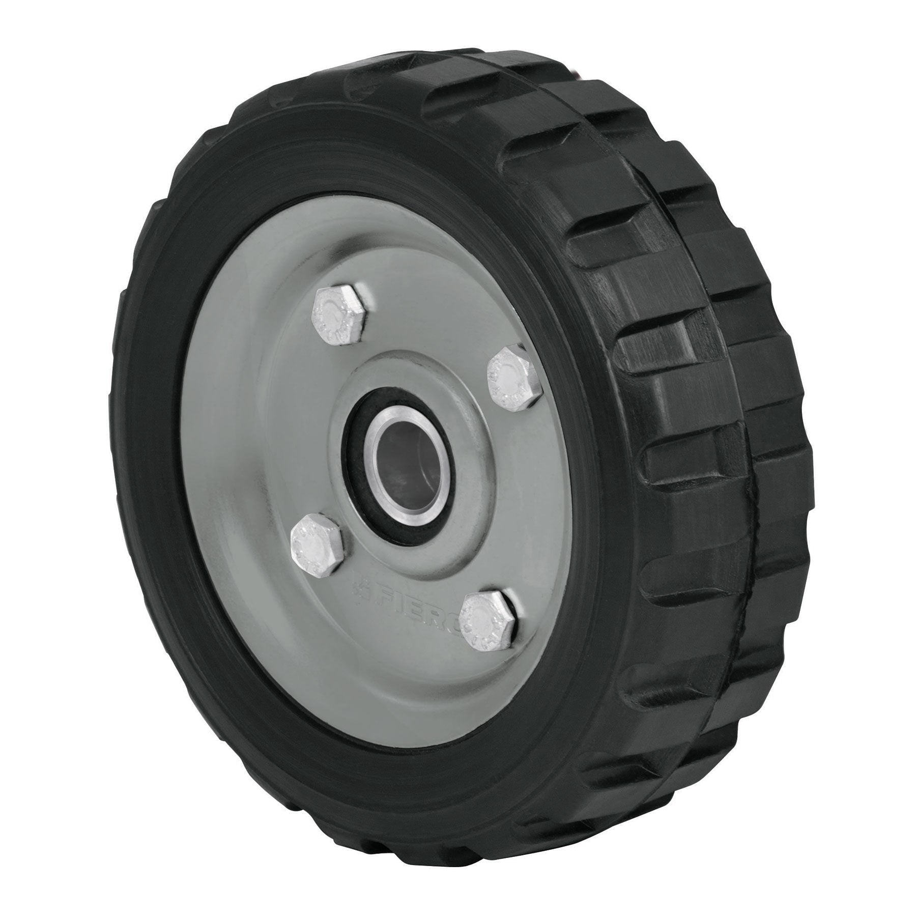 Rueda de hule sólido 6" para diablo, doble balero, Pretul