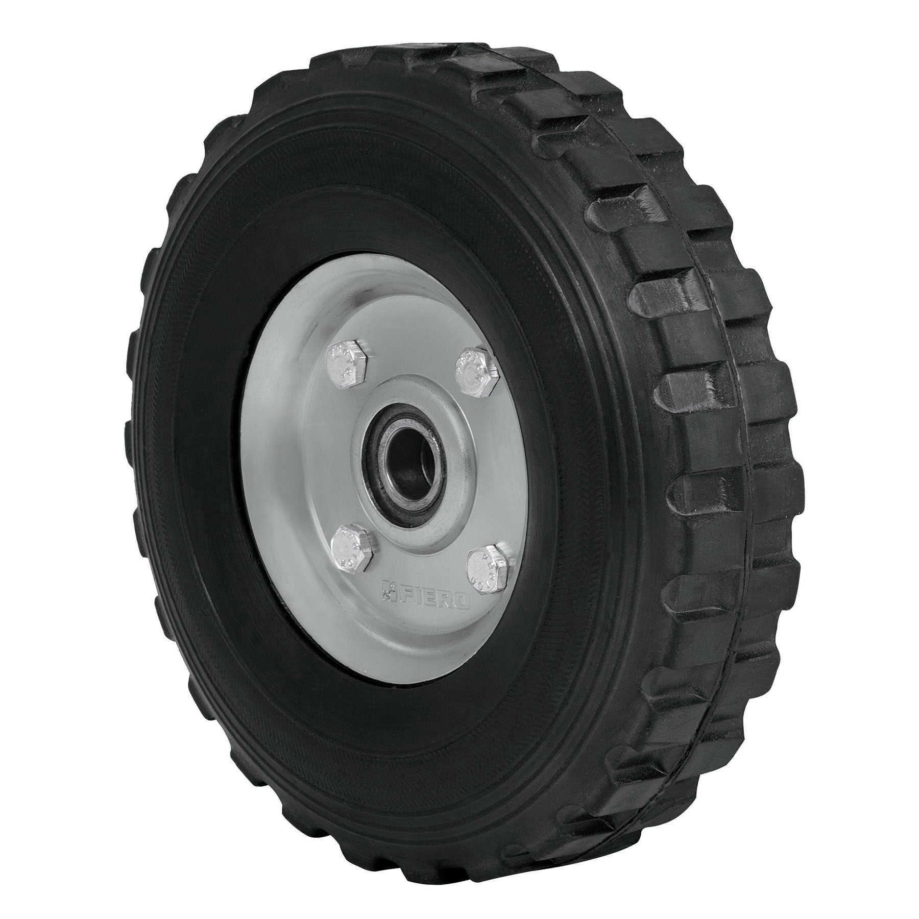 Rueda de hule sólido 8" para diablo, doble balero, Pretul