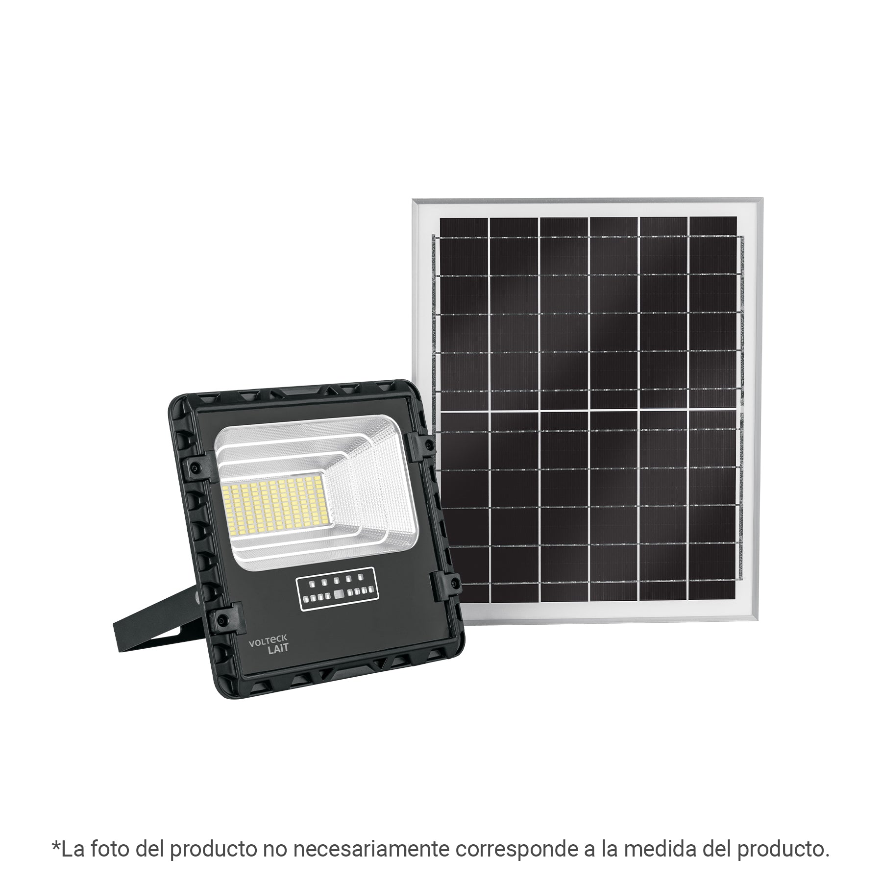 Reflector Led 100 W con panel solar, luz de día, Volteck
