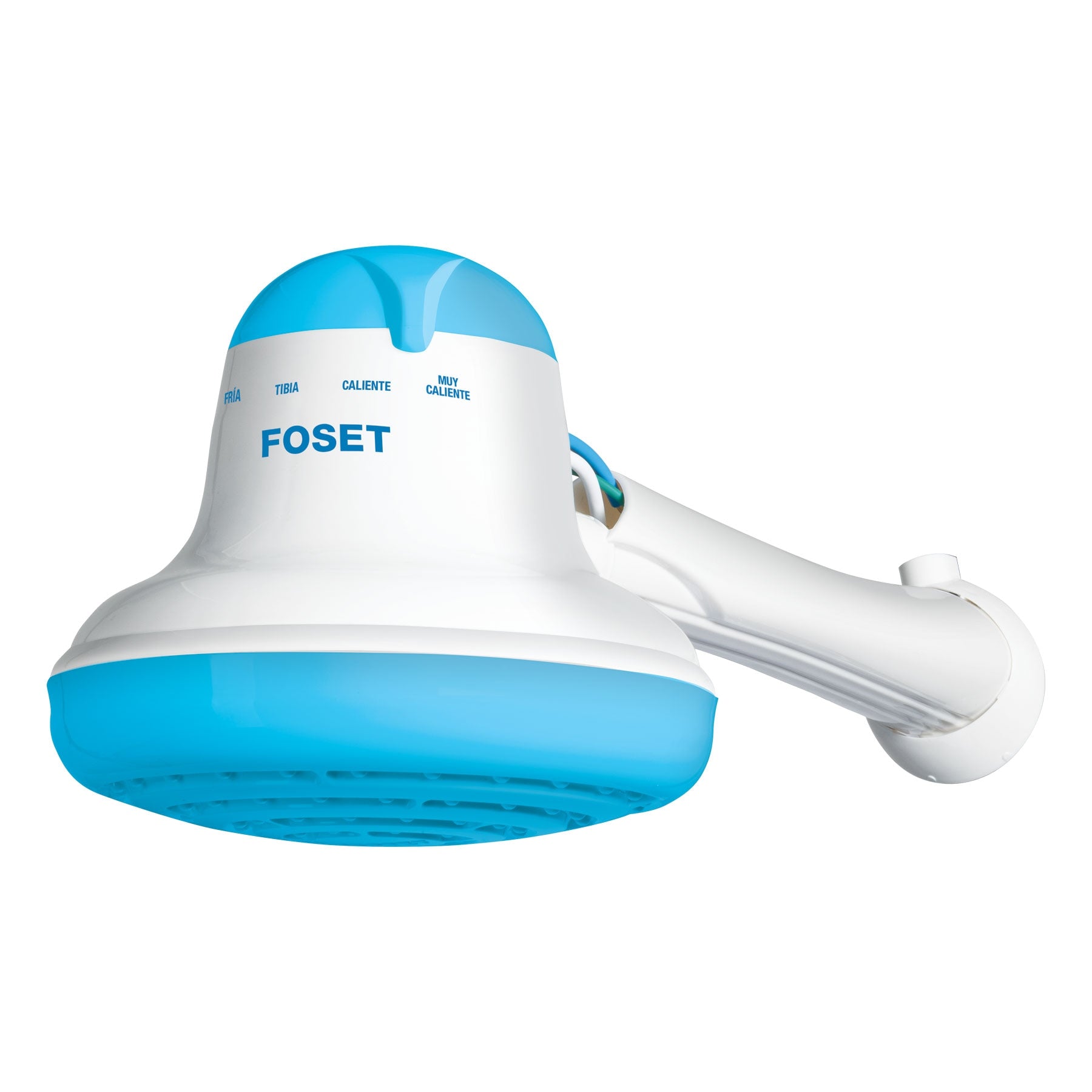 Regadera eléctrica, 4 temperaturas, 16.5cm, azul, Foset, REGEL-6A, 40239